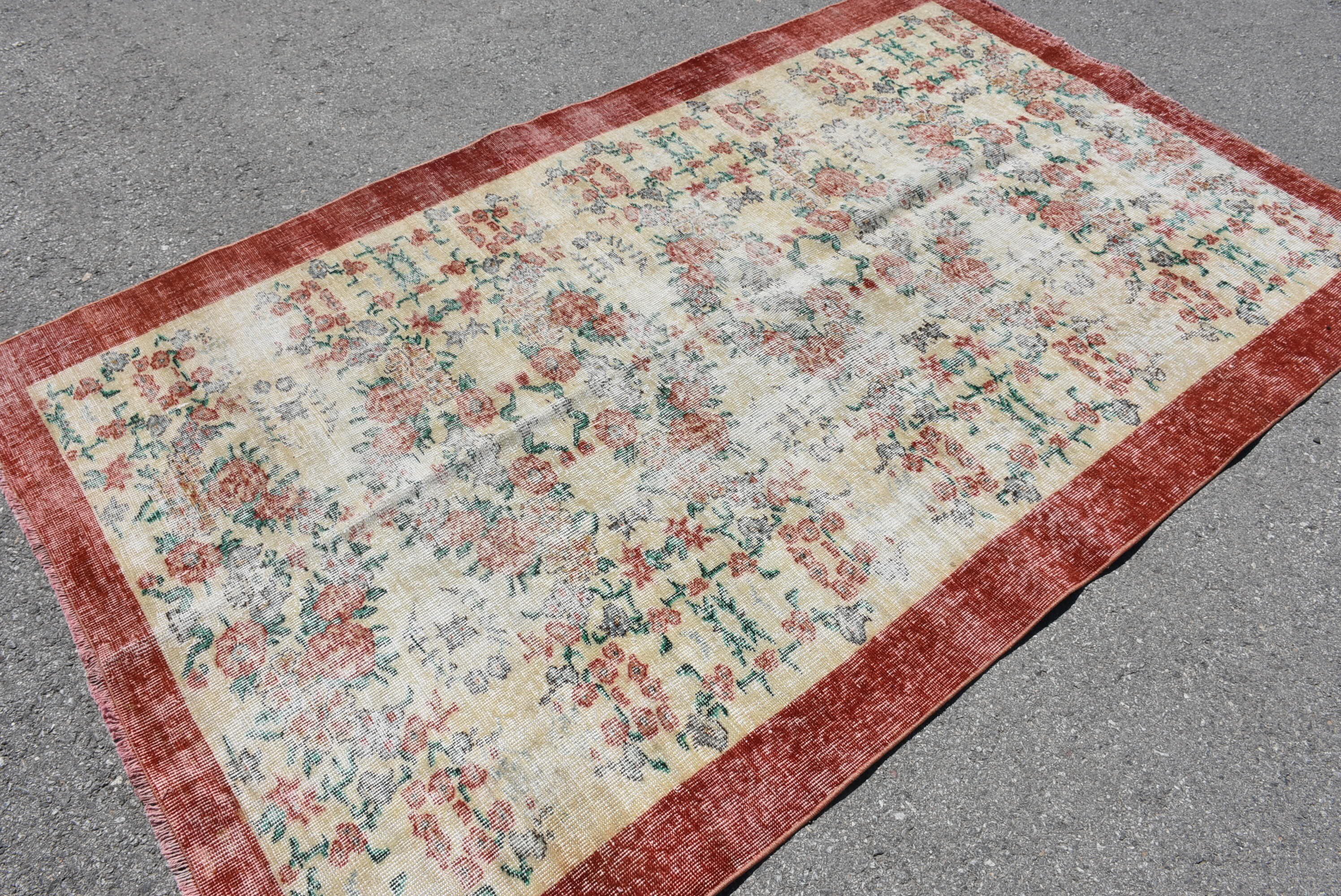 Vintage Rugs, Bedroom Rugs, Dining Room Rugs, Cute Rug, Rugs for Bedroom, Turkish Rug, 4.8x8 ft Area Rugs, Red Oriental Rug, Anatolian Rugs