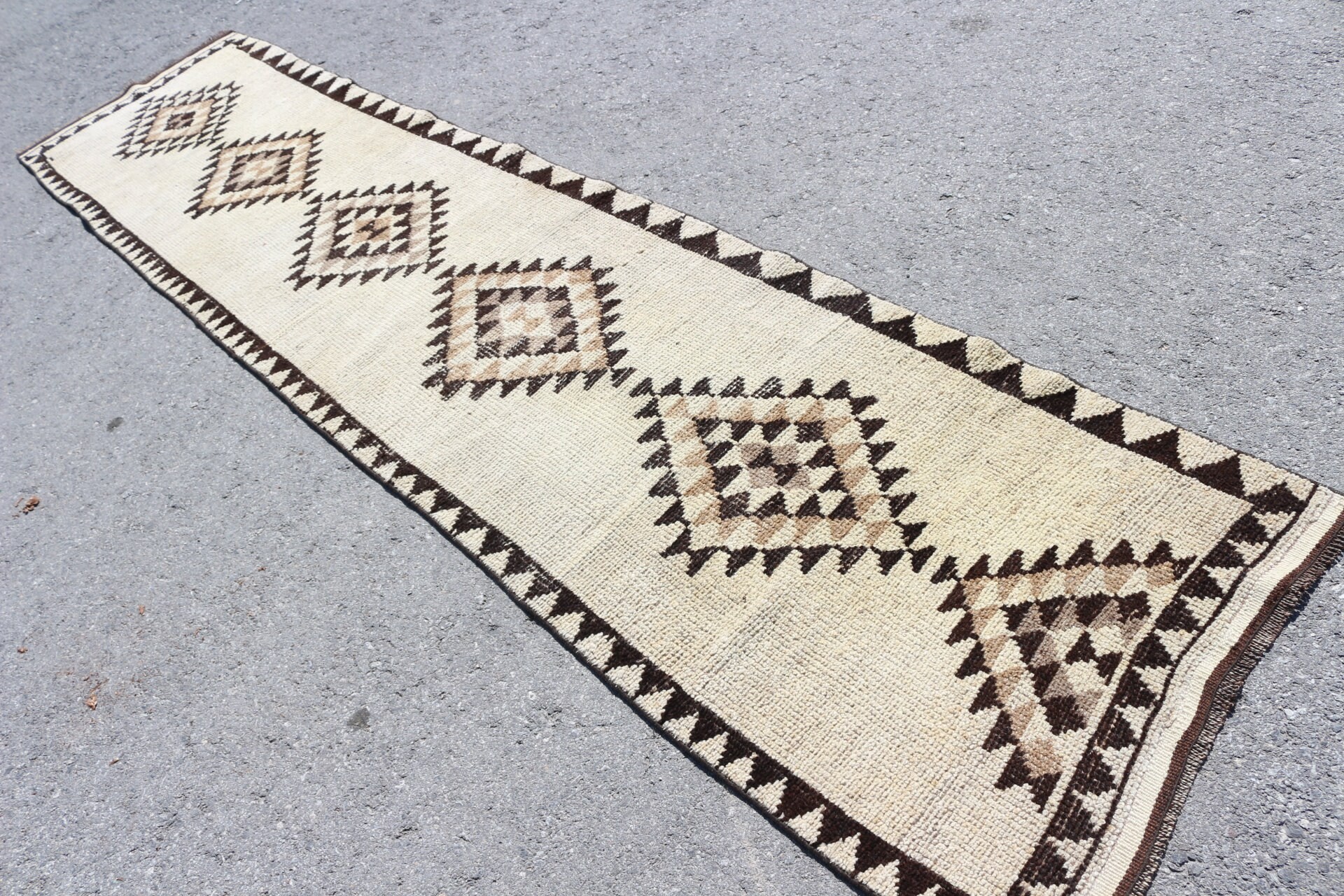 Turkish Rug, Kitchen Rugs, Beige  2.7x11.9 ft Runner Rug, Rugs for Runner, Floor Rug, Anatolian Rug, Stair Rug, Vintage Rug