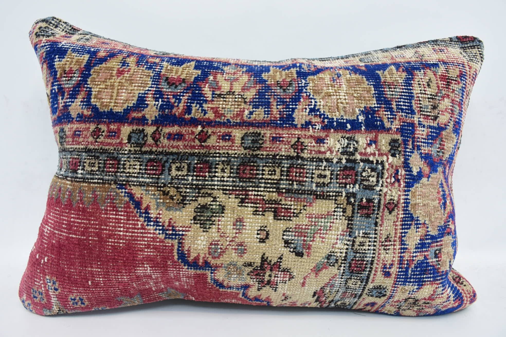 16"x24" Red Pillow Case, Gift Pillow, Home Decor Pillow, Comfy Throw Pillow Sham, Kilim Pillow, Outdoor Throw Pillow Case, Knitted Cushion