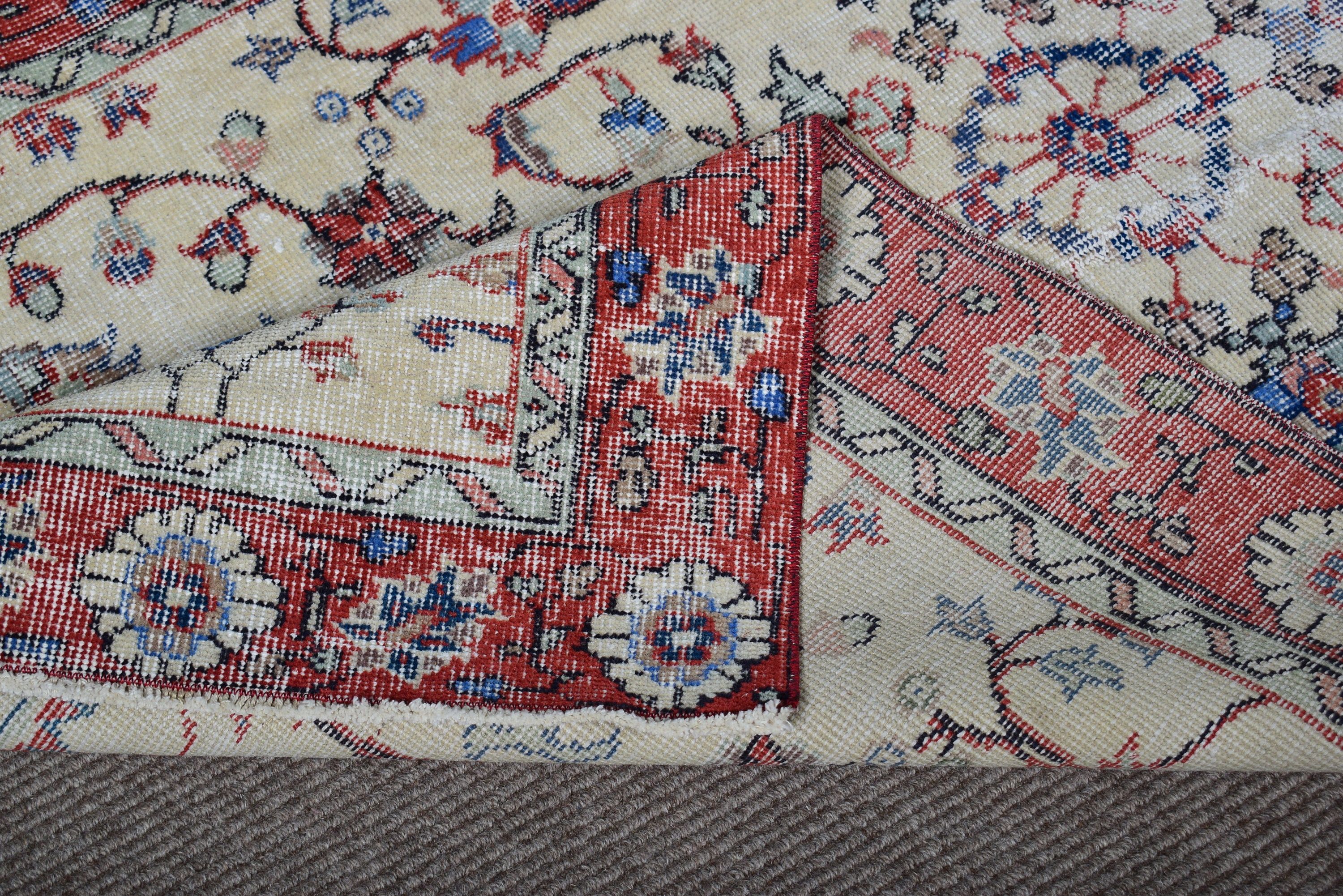 Türk Halıları, 3,5x6,5 ft Accent Halılar, Vintage Accent Halı, Oushak Halılar, Vintage Halı, Egzotik Halı, Modern Halılar, Giriş Halısı, Bej Modern Halılar