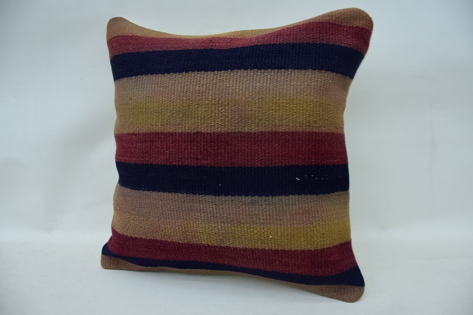 Kilim Cushion Sham, Antique Pillows, Tapestry Pillow, 16"x16" Red Pillow Case, Boho Pillow Sham Cover, Wholesale Cushion