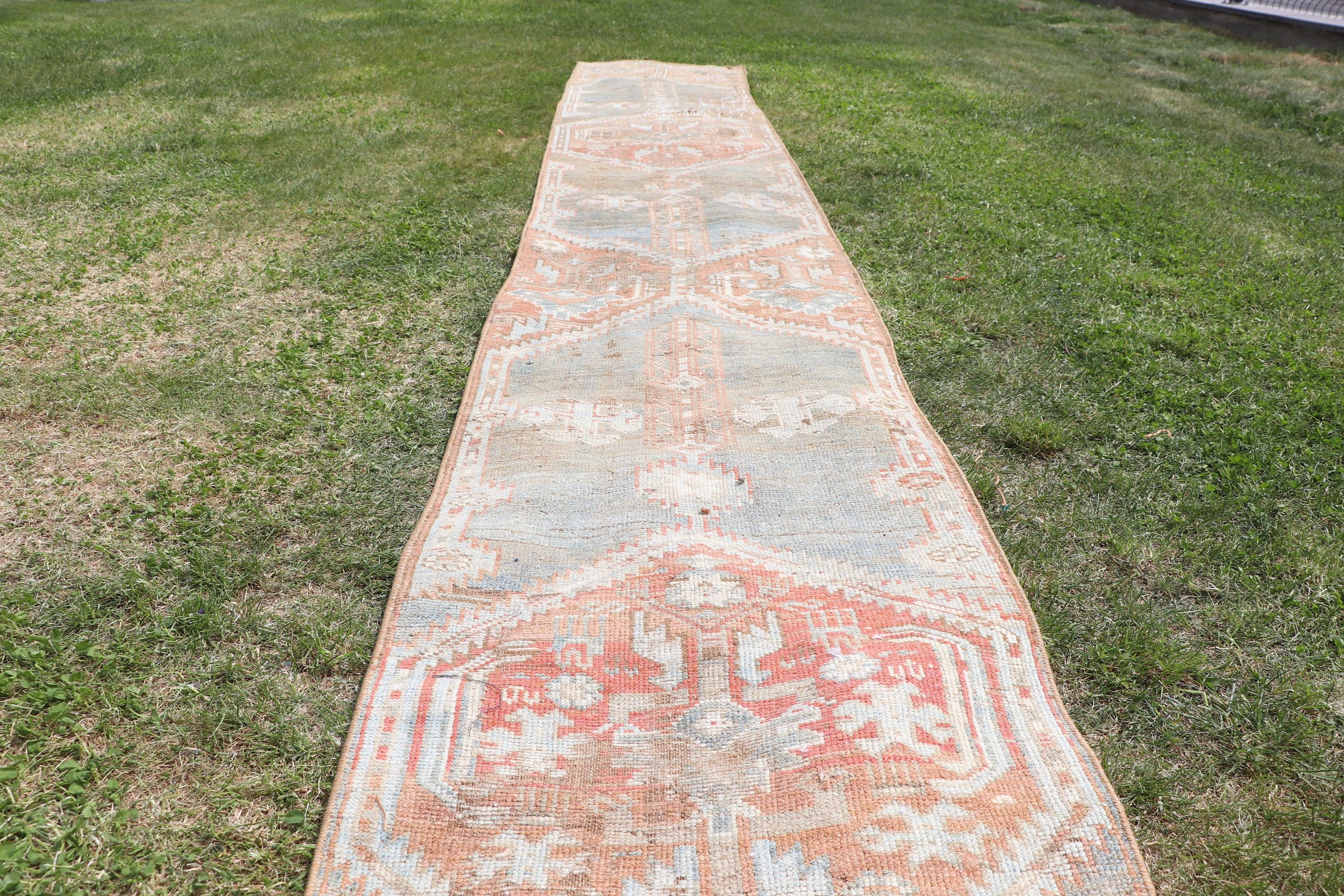 1.9x13.3 ft Runner Halı, Türk Halısı, Kahverengi Fas Halısı, Vintage Runner Halısı, Nötr Halılar, Vintage Halılar, Yün Halı, Mutfak Halıları, Modern Halı