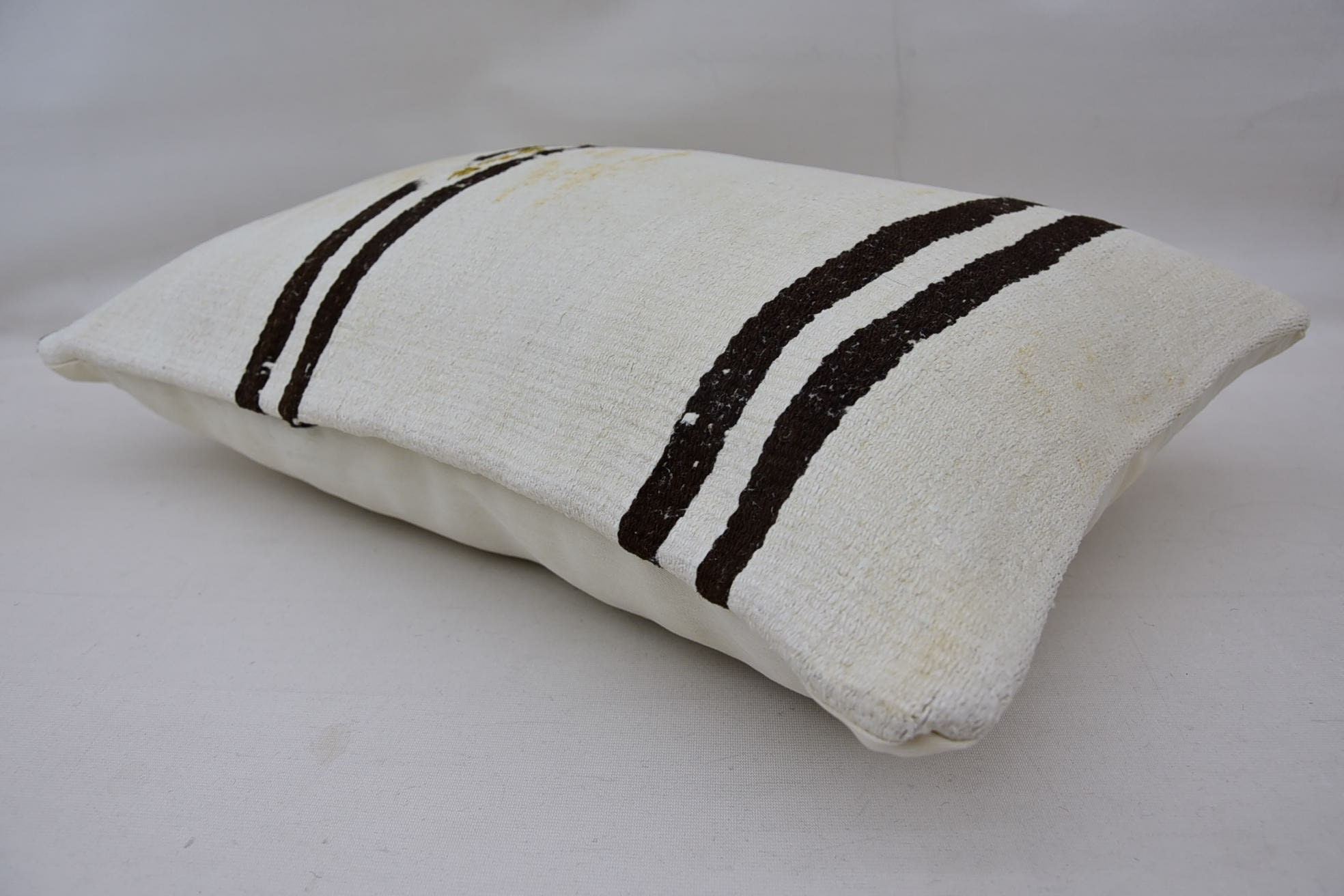 Bolster Throw Pillow, Antique Pillows, Pet Pillow, 16"x24" White Pillow Sham, Interior Designer Pillow, Home Decor Pillow