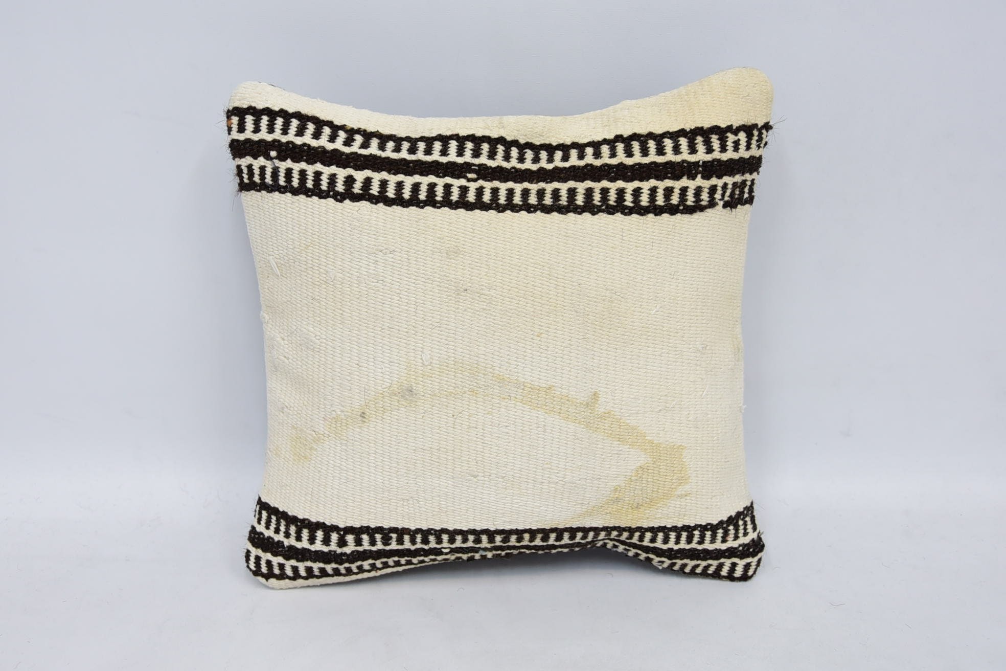 Wholesale Pillow Sham, Handmade Kilim Cushion, Outdoor Throw Pillow, 12"x12" White Pillow, Interior Designer Pillow, Vintage Pillow