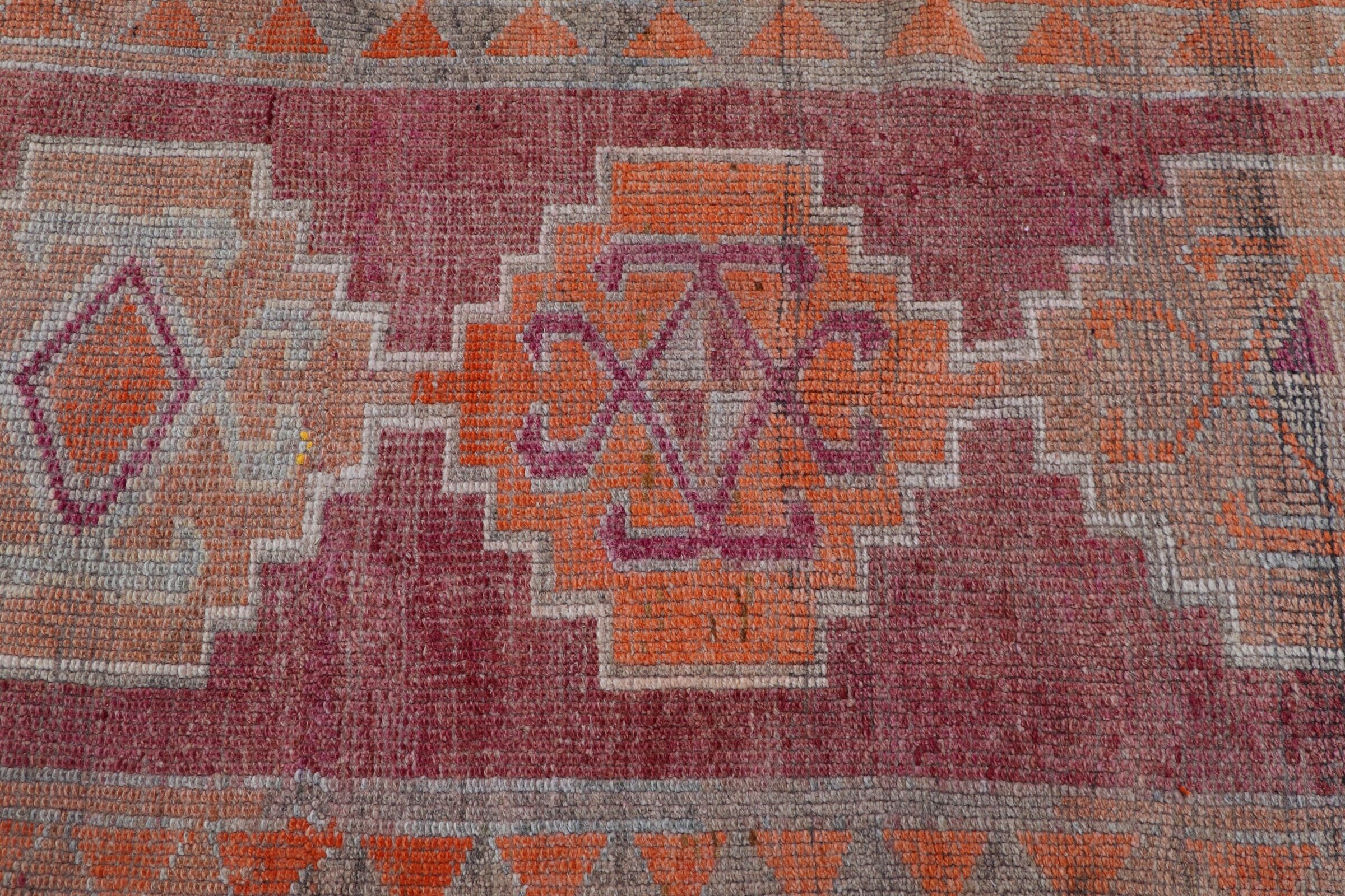 Stair Rug, 2.7x9.4 ft Runner Rug, Turkish Rugs, Vintage Rugs, Anatolian Rugs, Kitchen Rug, Floor Rug, Rugs for Stair, Red Oriental Rug