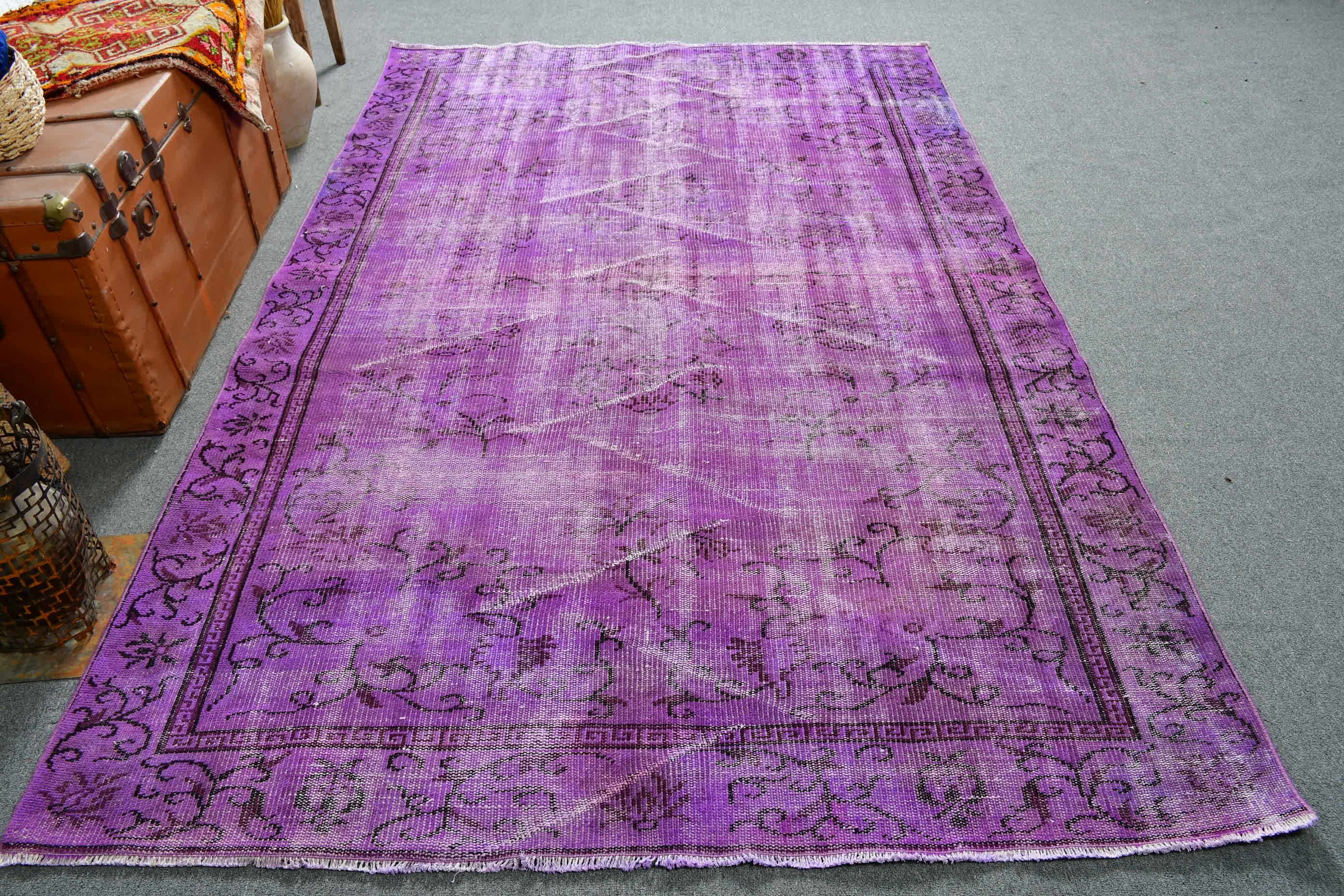 Living Room Rug, Turkey Rug, Wool Rug, Pale Rug, Vintage Rug, 5.7x8.7 ft Large Rug, Bedroom Rug, Turkish Rug, Oushak Rug, Rugs for Bedroom