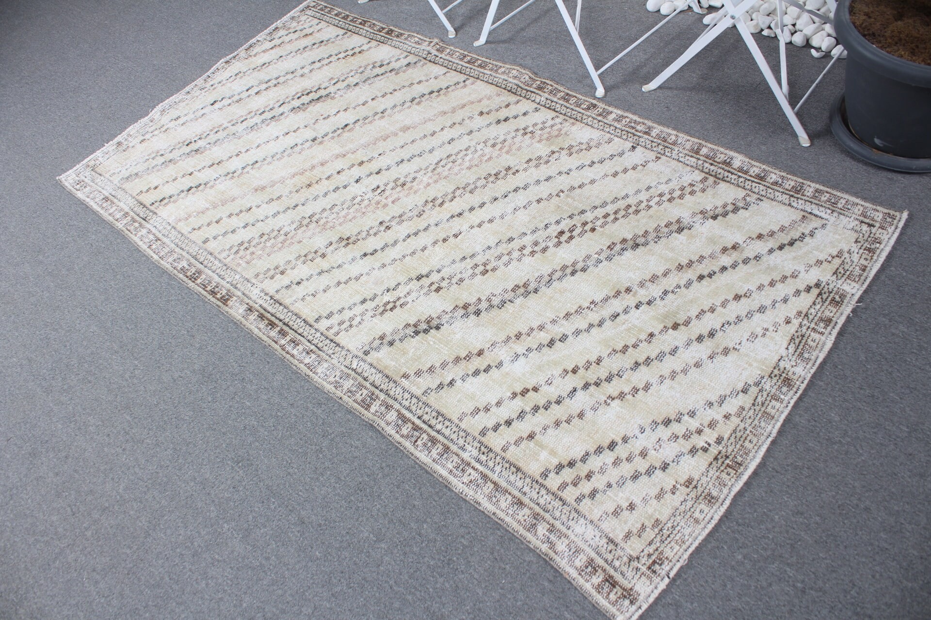 Bej Mutfak Halısı, Çocuk Odası Halıları, Çocuk Halısı, Vintage Halılar, Antika Halı, Giriş Halısı, 3.3x6.3 ft Accent Halı, Türk Halıları