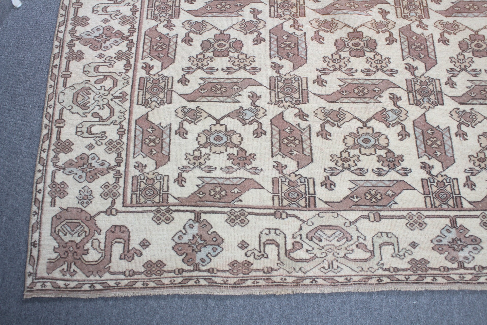 Cute Rug, Oriental Rugs, Bedroom Rugs, Vintage Rugs, 6.6x10.5 ft Large Rug, Turkish Rug, Anatolian Rugs, Beige Floor Rugs, Salon Rug