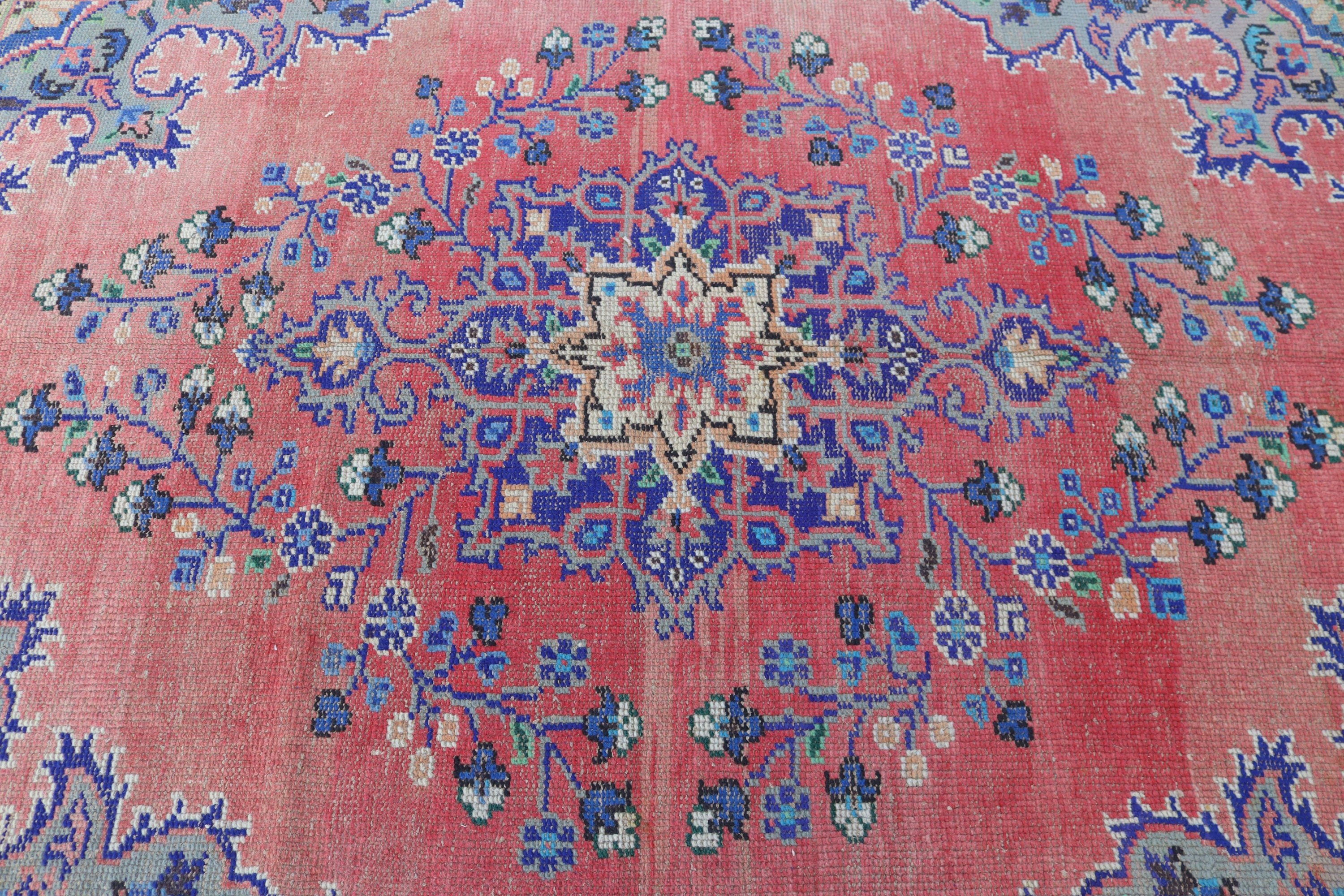 Yatak Odası Halısı, Büyük Boho Halıları, Türk Halısı, Vintage Halı, 6.1x8.6 ft Büyük Halı, El Dokuma Halıları, Tribal Halısı, Kırmızı Nötr Halılar