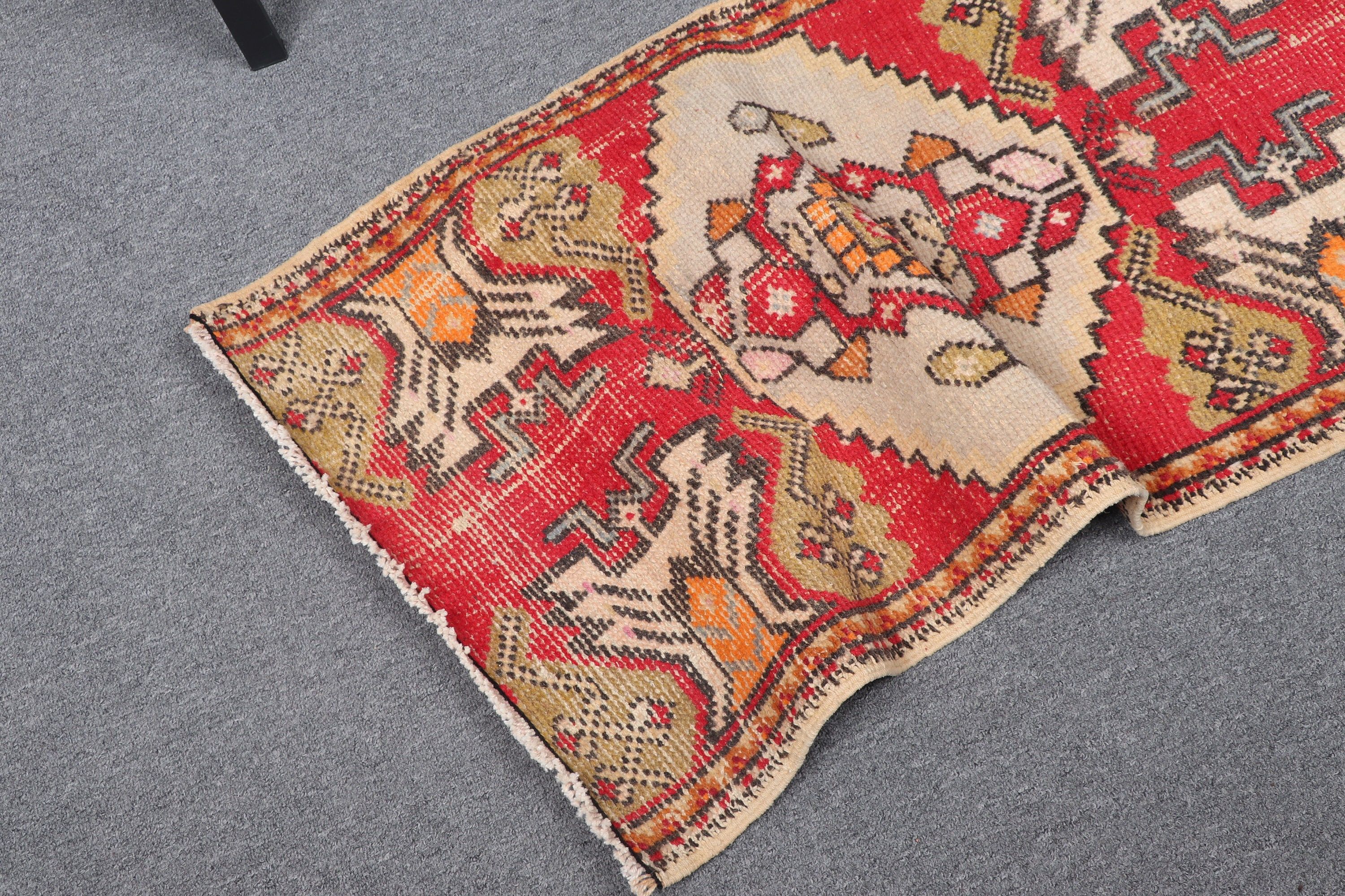 Kitchen Rug, Rugs for Nursery, Cool Rugs, Nursery Rug, Vintage Rug, Turkish Rug, 1.8x3.1 ft Small Rugs, Red Antique Rugs, Bathroom Rug