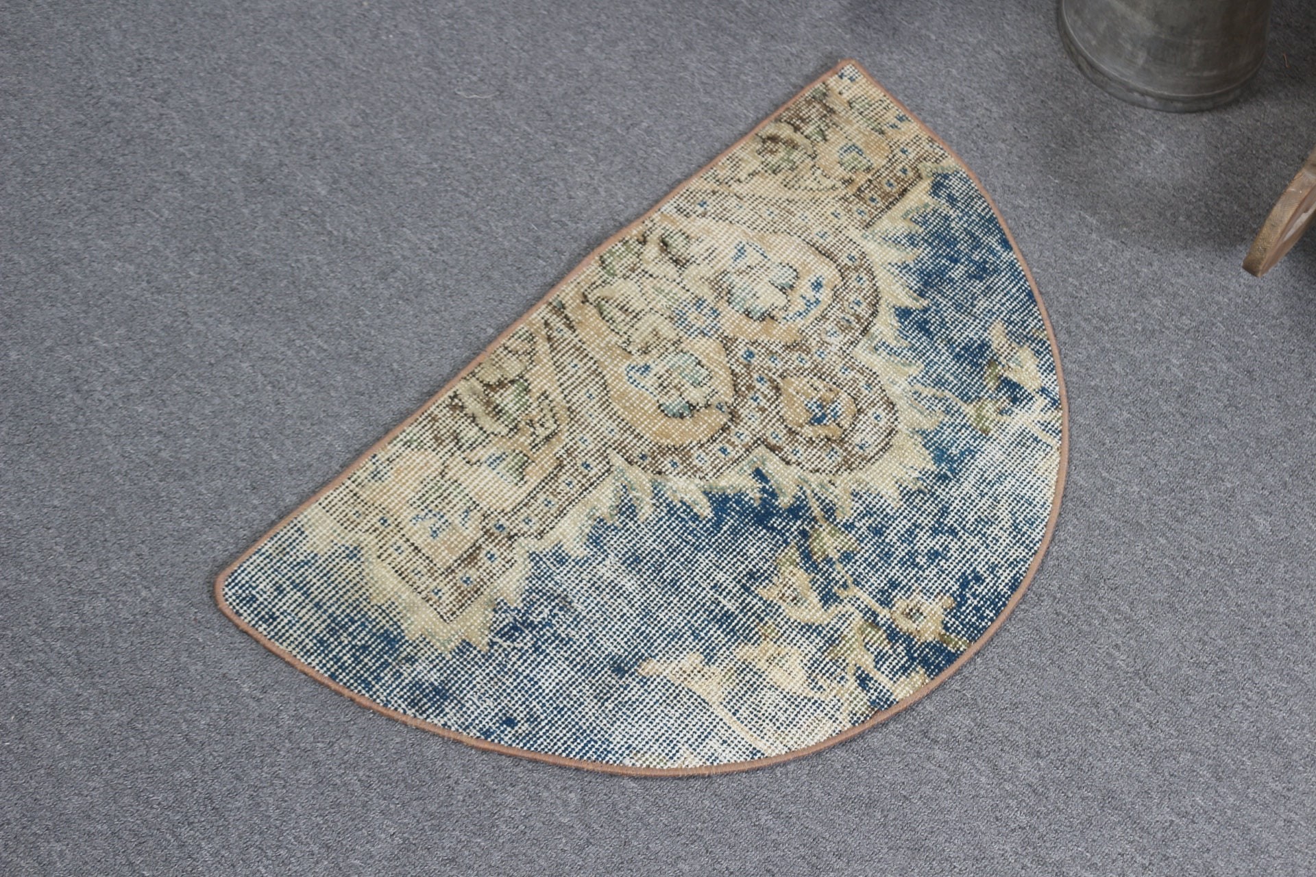 Vintage Rug, Turkish Rugs, Home Decor Rug, Oriental Rug, Beige  2.5x1.5 ft Small Rugs, Nursery Rug, Muted Rug, Bath Rugs