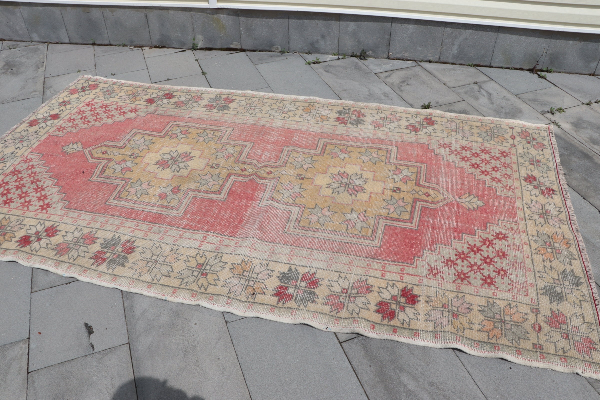 Rugs for Kitchen, Natural Rug, Red Kitchen Rug, 4.4x8.5 ft Area Rugs, Vintage Rug, Living Room Rug, Turkish Rug, Bedroom Rugs