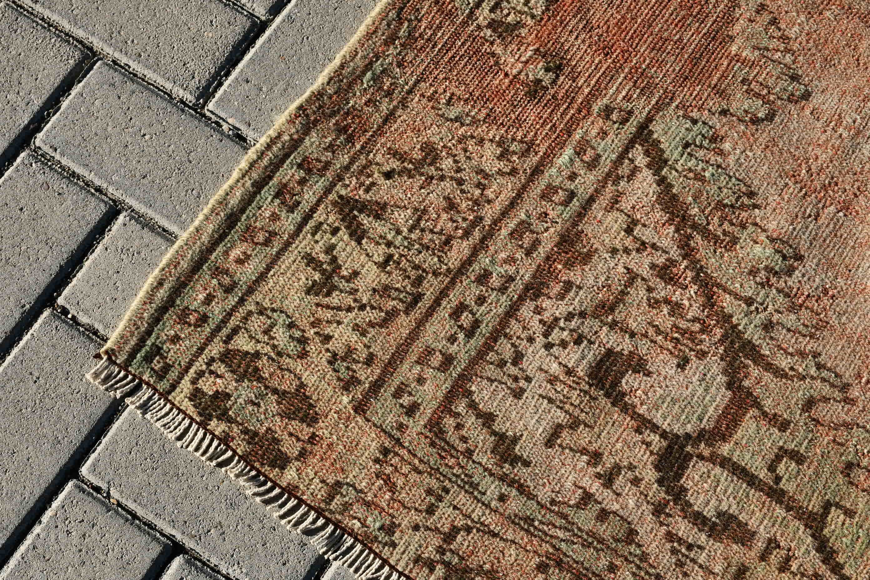 Vintage Halı, Türk Halısı, Yemek Odası Halısı, Yün Halısı, 5,2x8,4 ft Büyük Halı, Salon Halısı, Salon Halıları, Yeşil Mutfak Halısı