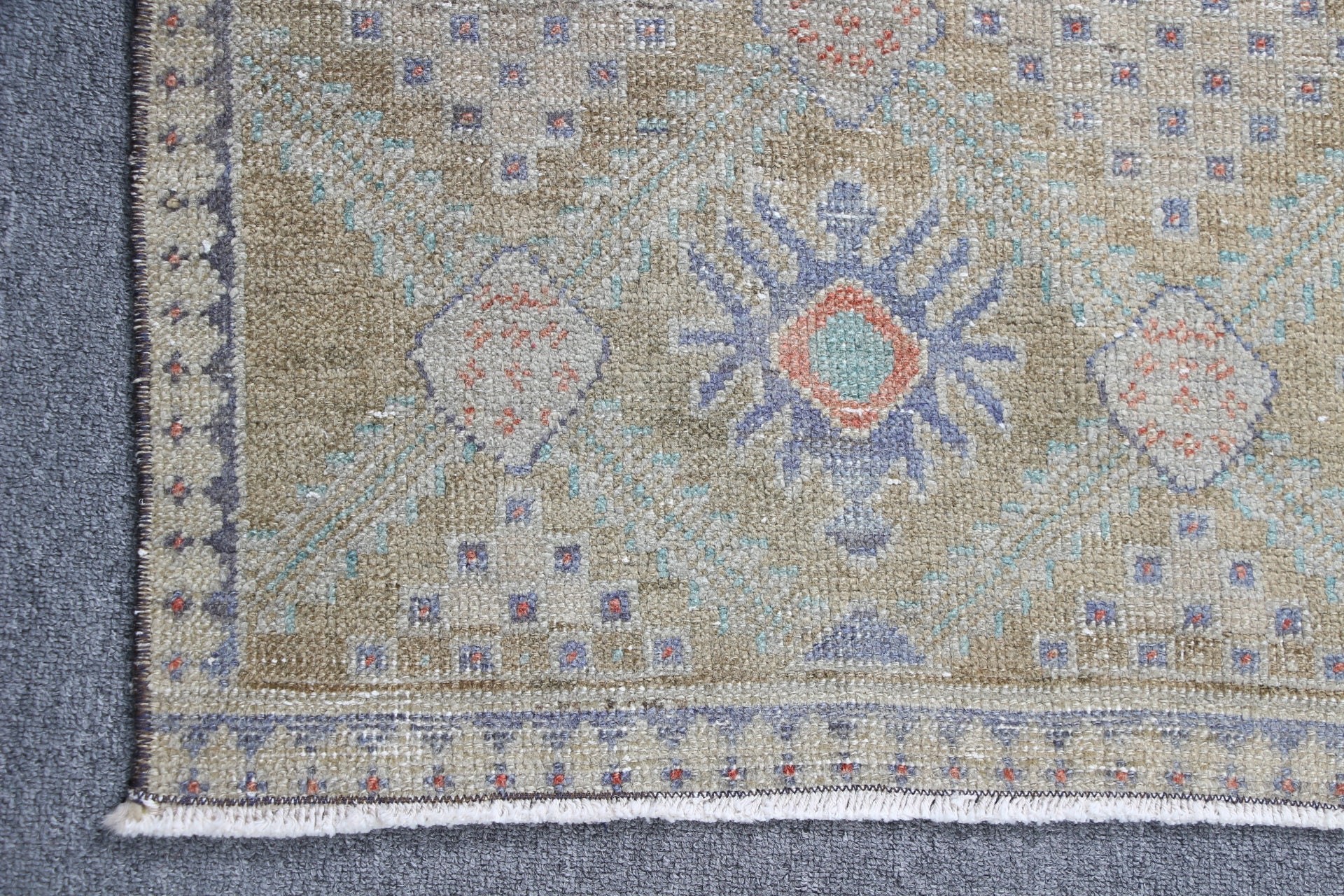 Indoor Rug, Oriental Rug, Green Wool Rug, Kitchen Rug, 4.2x7.1 ft Area Rug, Turkish Rugs, Nursery Rug, Rugs for Bedroom, Vintage Rug