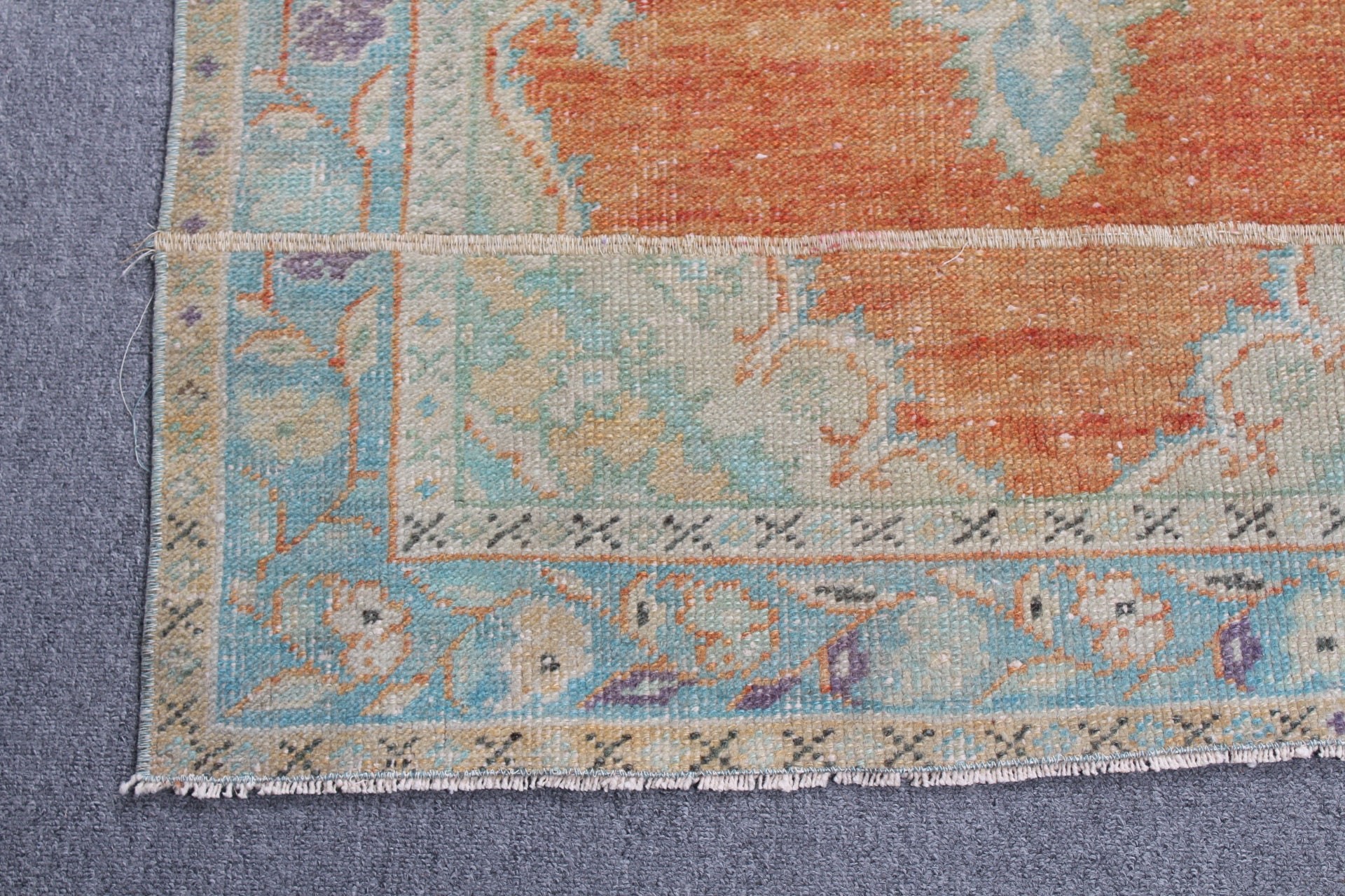 2.9x5.5 ft Accent Rugs, Orange Kitchen Rugs, Nursery Rug, Turkish Rugs, Entry Rug, Cute Rugs, Vintage Rug, Moroccan Rug, Oriental Rug