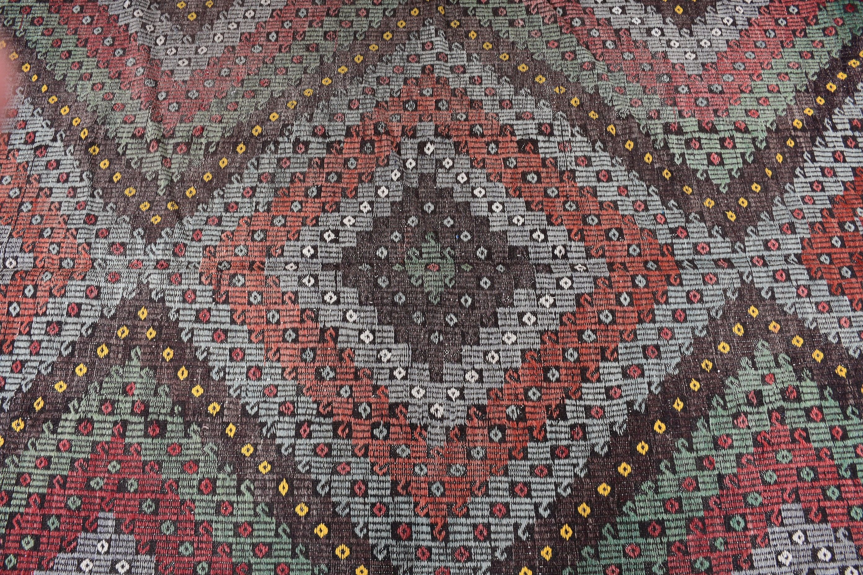 Oturma Odası Halısı, Mutfak Halısı, Fas Halısı, Vintage Halılar, Salon Halıları, Kilim, Türk Halısı, Turuncu 5.5x8.7 ft Büyük Halı