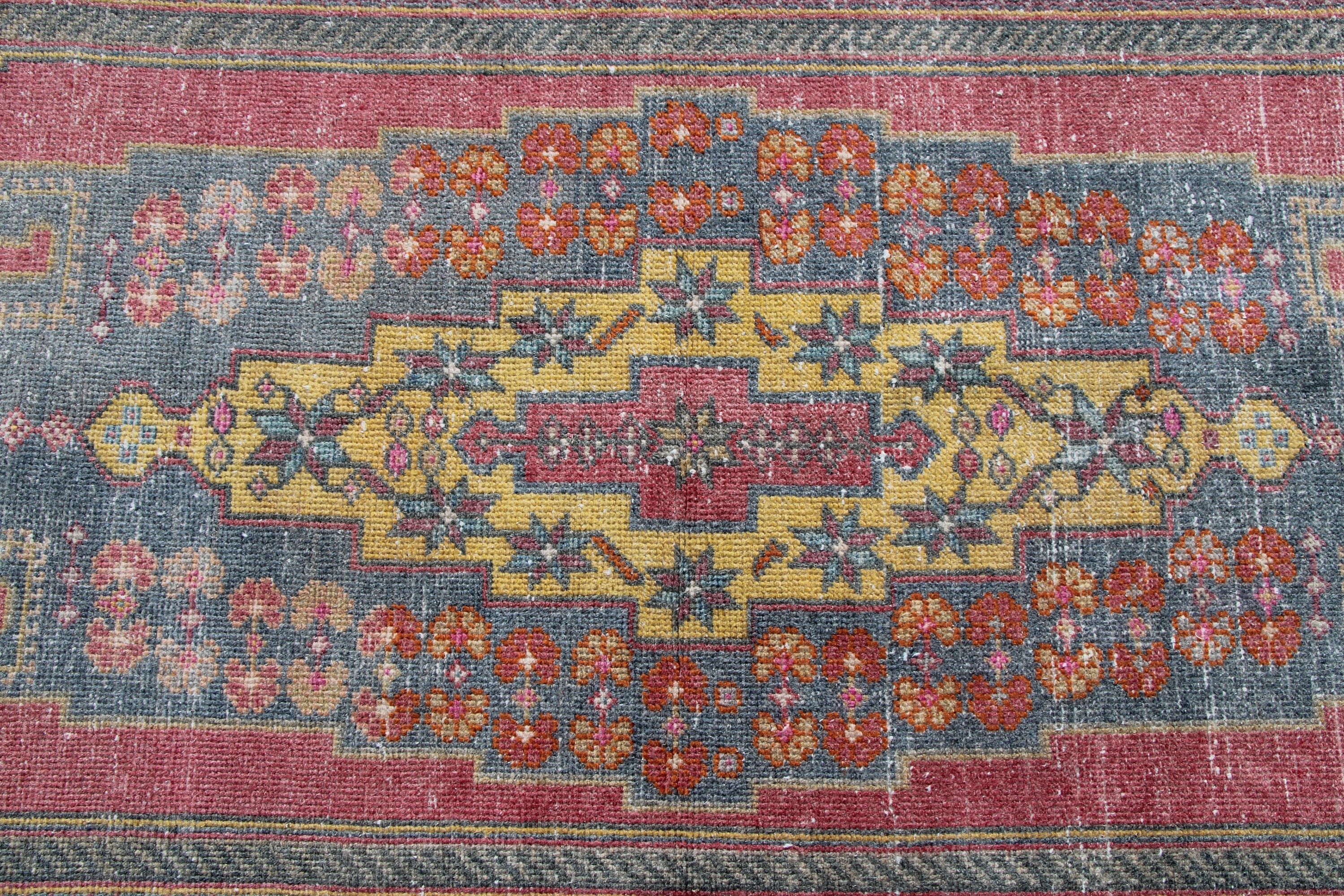 Luxury Rugs, Vintage Rugs, Aztec Rug, Red Oriental Rug, 3.1x9.9 ft Runner Rugs, Home Decor Rugs, Turkish Rug, Kitchen Rugs, Stair Rugs