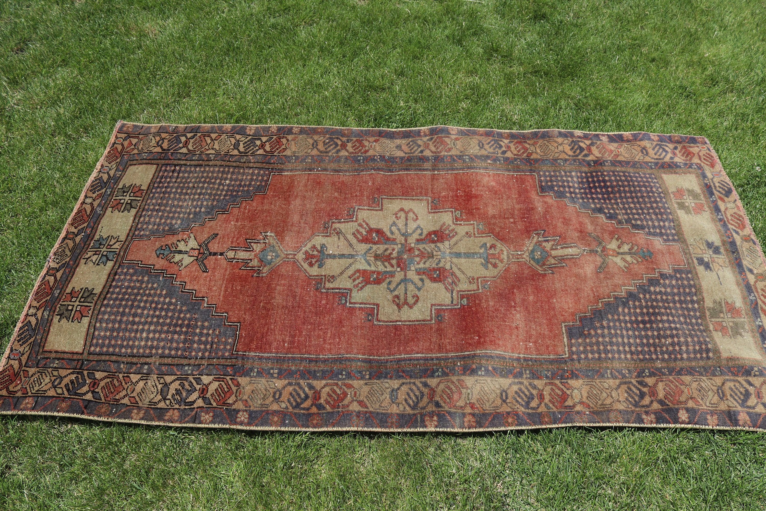 3.1x5.8 ft Accent Rug, Statement Rug, Vintage Rugs, Brown Home Decor Rug, Anatolian Rug, Turkish Rugs, Bedroom Rugs, Nursery Rugs