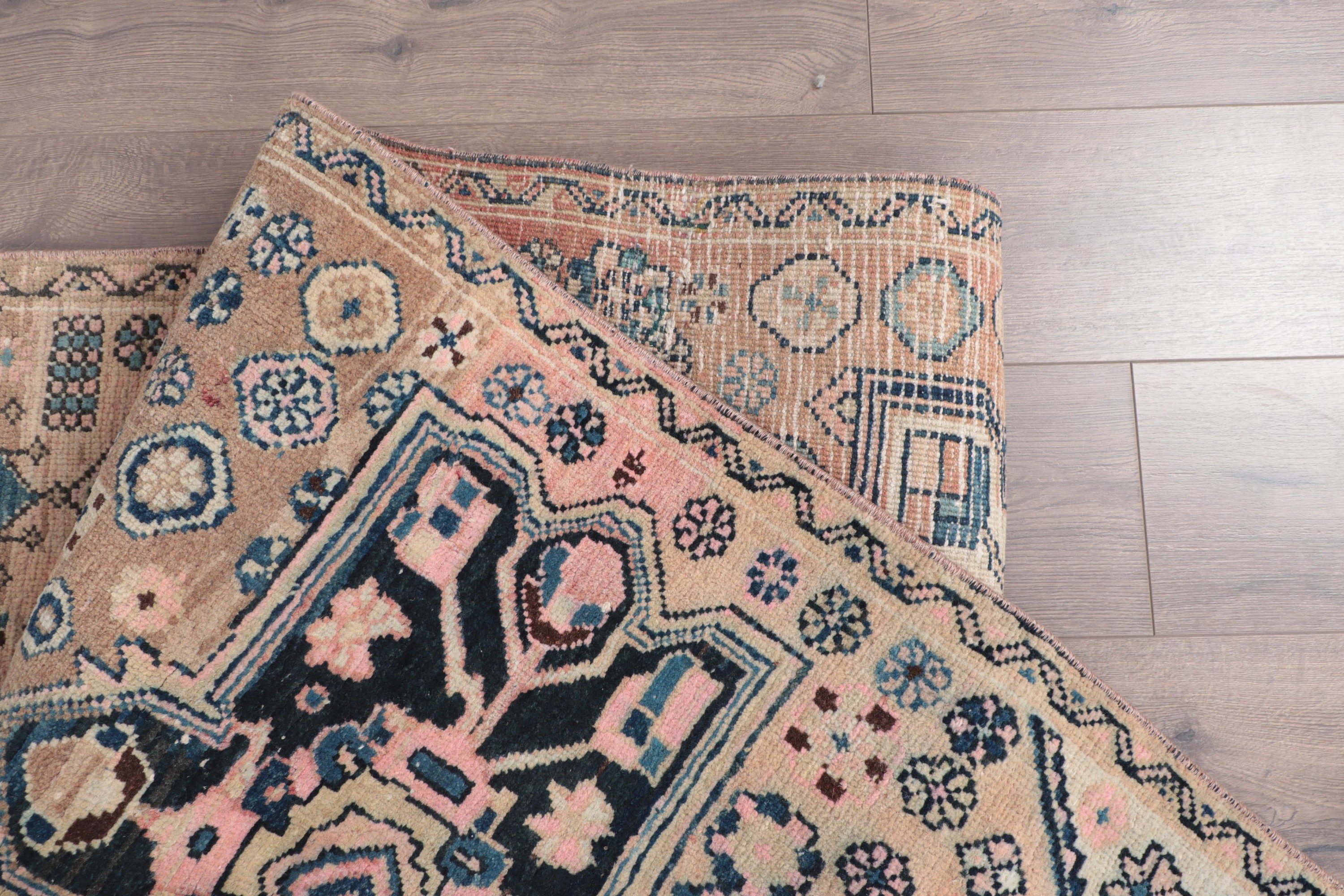 2.8x10.9 ft Runner Halıları, Antika Halılar, Merdiven Halısı, Türk Halıları, Siyah Yer Halısı, Vintage Halı, Geleneksel Halı, Koridor Halısı