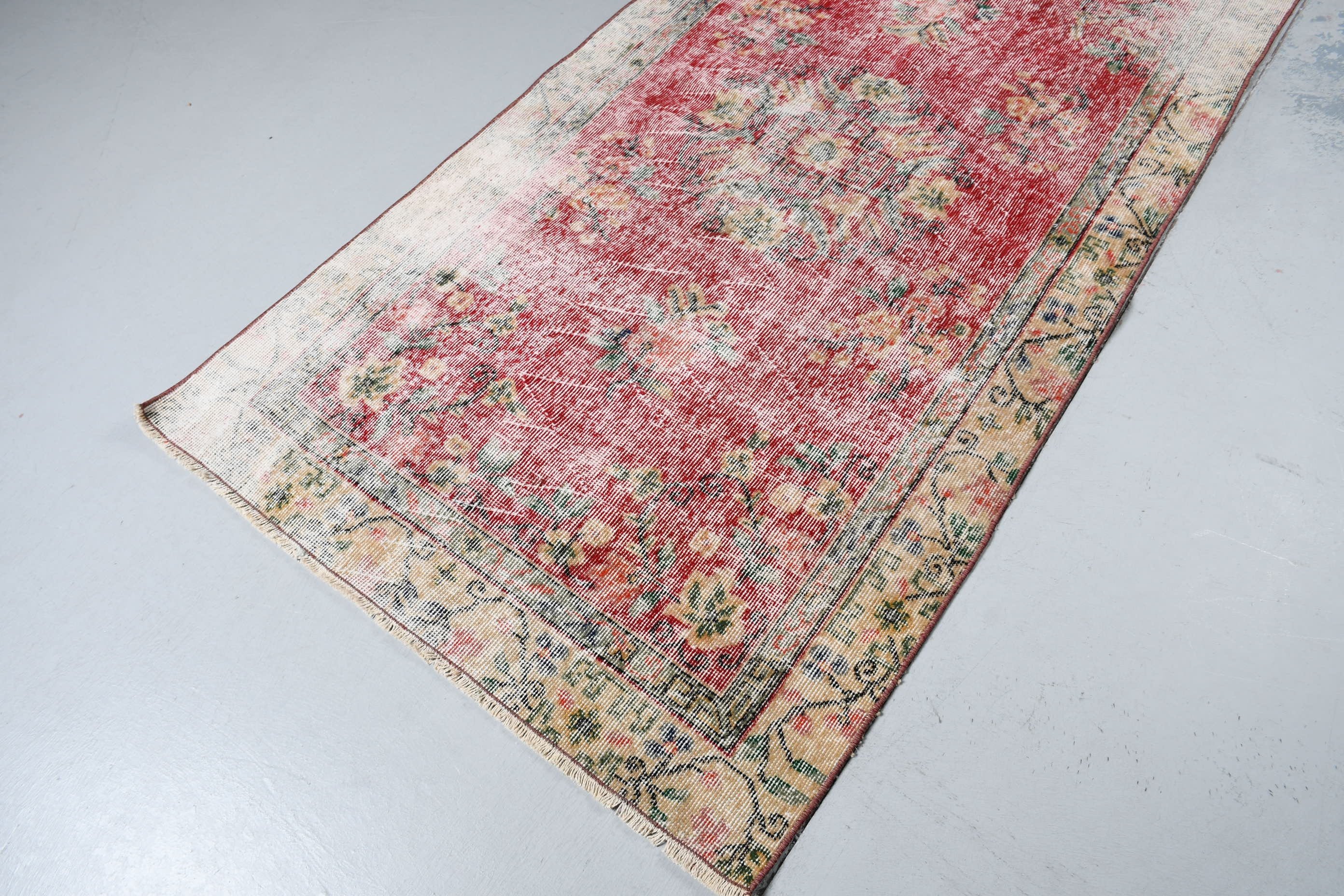 3.5x6.6 ft Accent Rugs, Kitchen Rugs, Floor Rugs, Vintage Rug, Turkish Rug, Red Anatolian Rug, Bedroom Rugs, Flatweave Rug, Anatolian Rugs