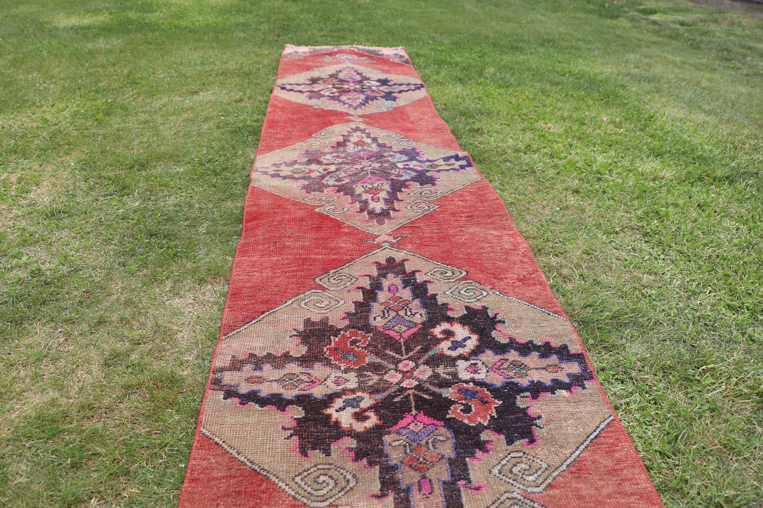 Kahverengi Yer Halısı, Mutfak Halısı, Türk Halısı, 1.8x9.1 ft Runner Halıları, Nötr Halı, Merdiven Halıları, Koridor Halısı, Vintage Halı