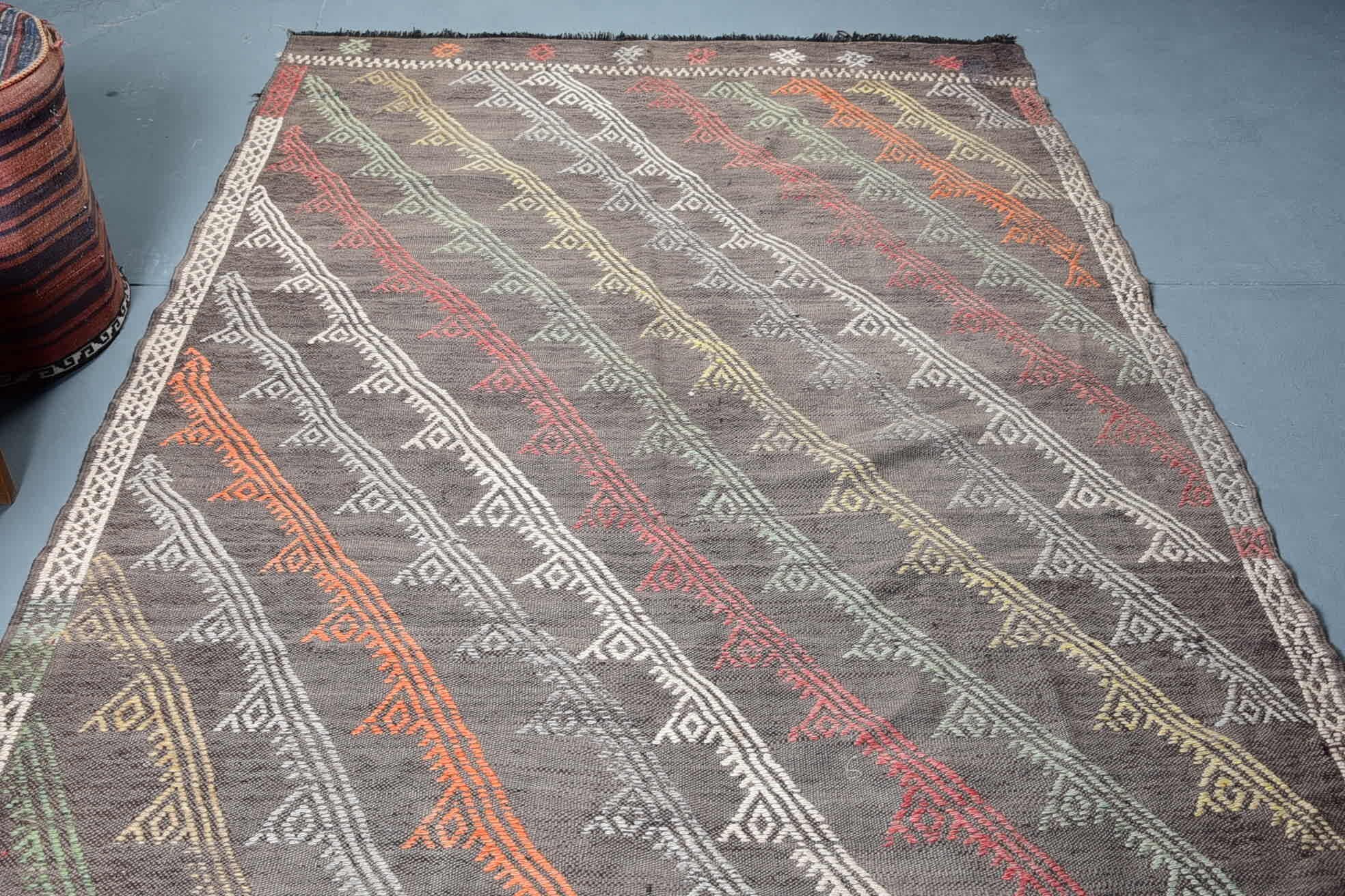 Kitchen Rugs, Turkish Rug, Floor Rug, Kilim, Living Room Rug, Dining Room Rugs, 5.4x11.2 ft Large Rug, Rugs for Bedroom, Vintage Rug