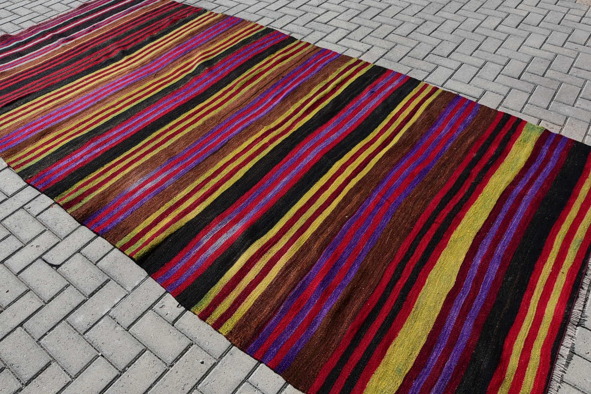 Kitchen Rug, Kilim, Dining Room Rugs, Dorm Rug, Vintage Rug, Salon Rug, Rugs for Living Room, Turkish Rug, 5.2x11.8 ft Large Rug, Floor Rug