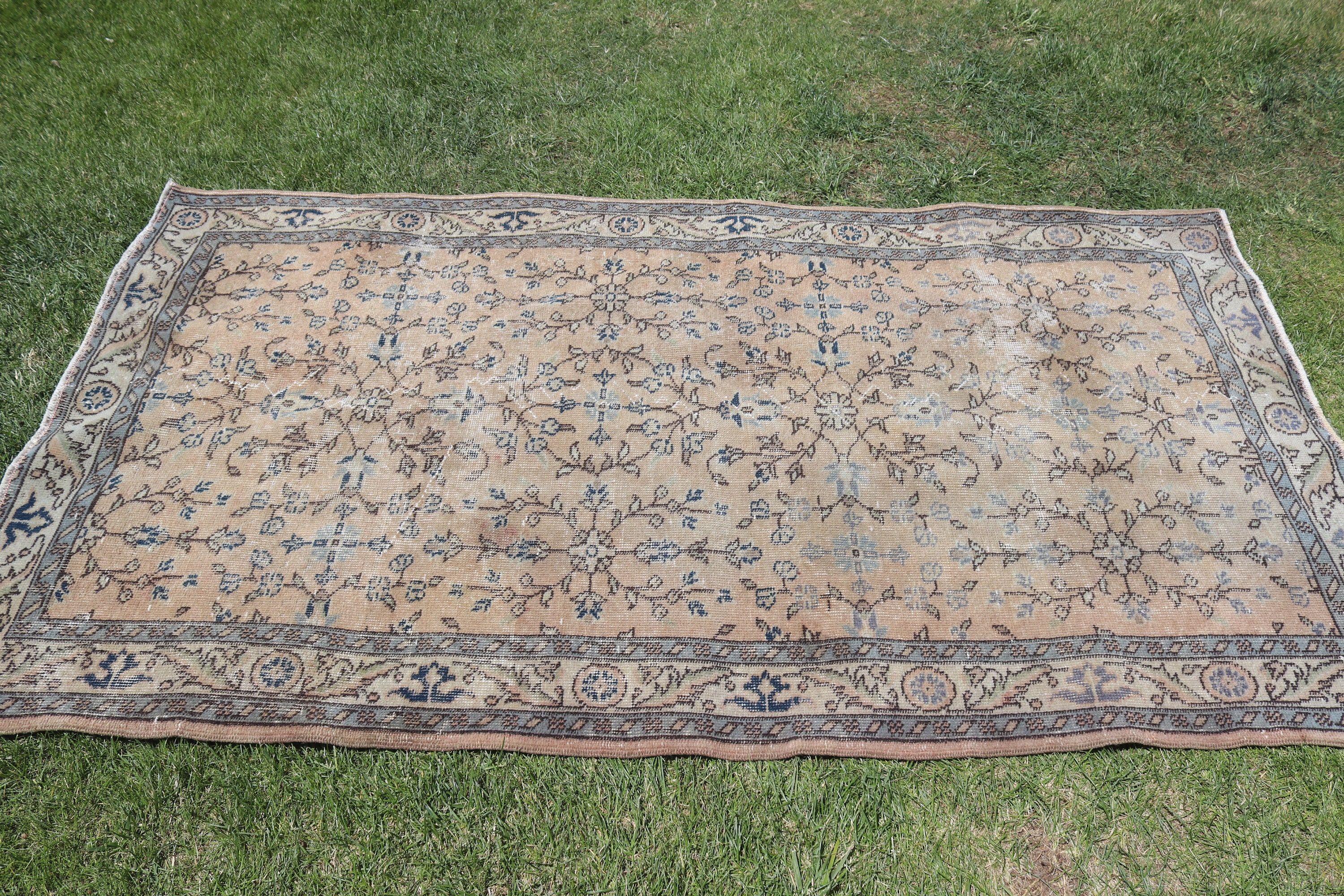 Vintage Area Rugs, Vintage Rug, Anatolian Rugs, Bedroom Rugs, Turkish Rugs, 3.7x6.6 ft Area Rug, Beige Handwoven Rug