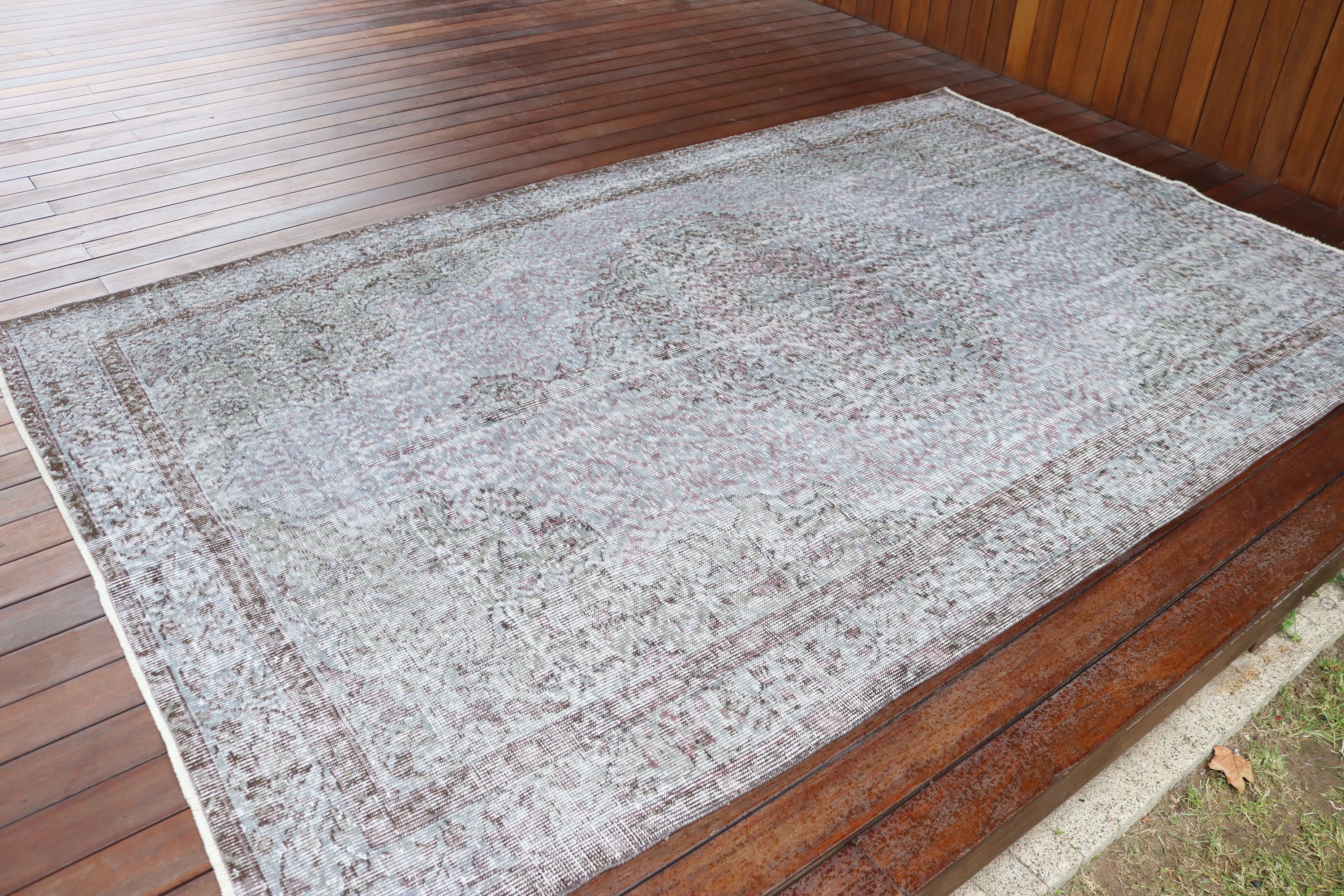 Anatolian Rugs, Vintage Rug, Bedroom Rugs, Ethnic Rugs, Kitchen Rug, Gray Geometric Rugs, Salon Rug, Turkish Rug, 5.5x9 ft Large Rugs