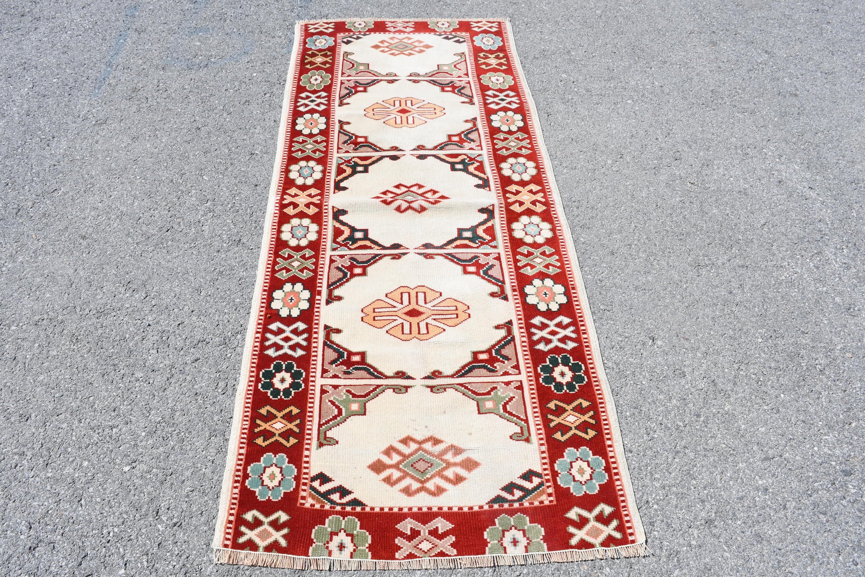 2.6x6.2 ft Accent Rugs, Turkey Rugs, Vintage Rugs, Rugs for Entry, Turkish Rug, Red Oriental Rug, Entry Rug, Bedroom Rug, Oushak Rug