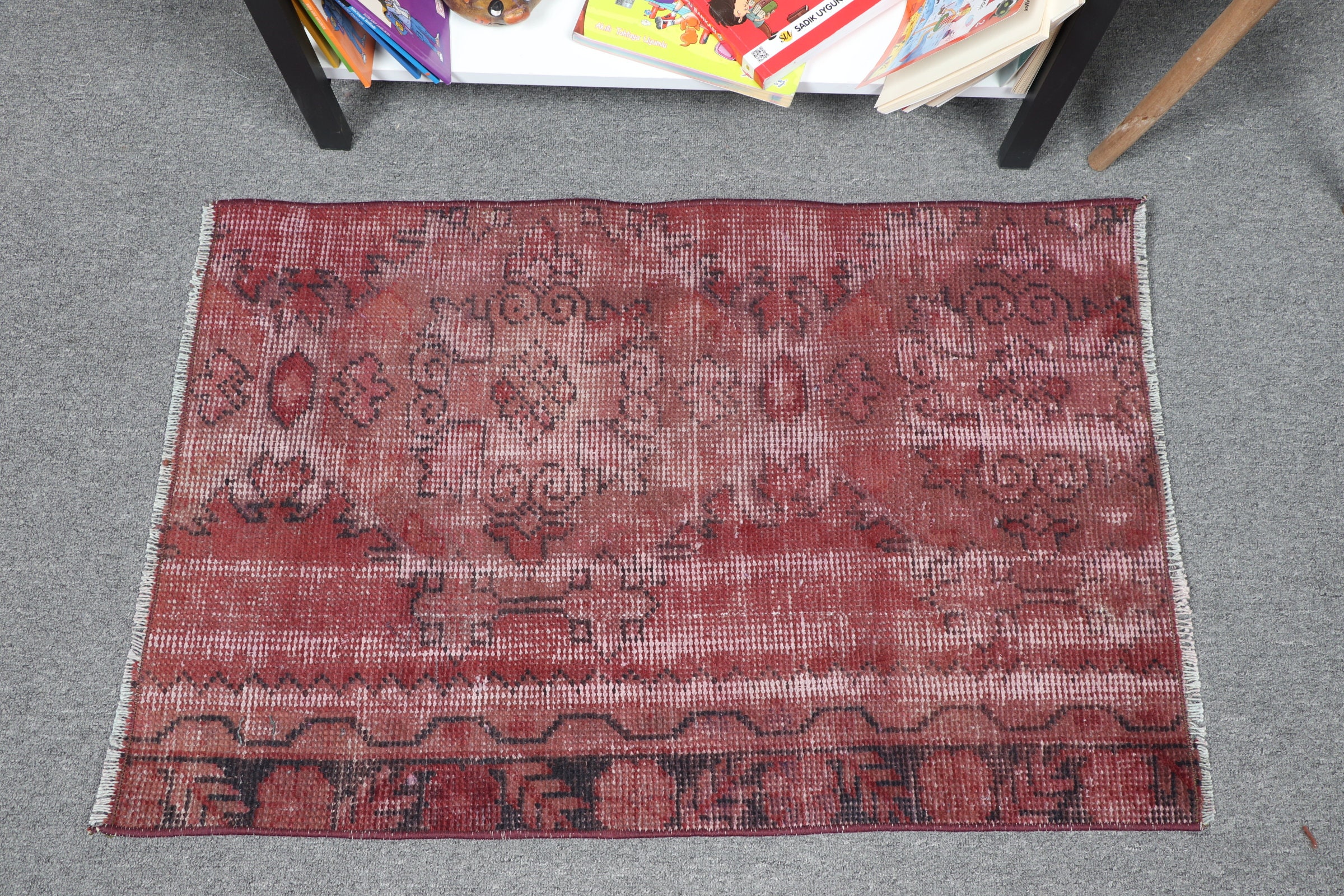 Purple  2x3 ft Small Rug, Dorm Rug, Entry Rugs, Bathroom Rug, Vintage Rugs, Cool Rug, Wool Rug, Turkish Rug, Rugs for Nursery