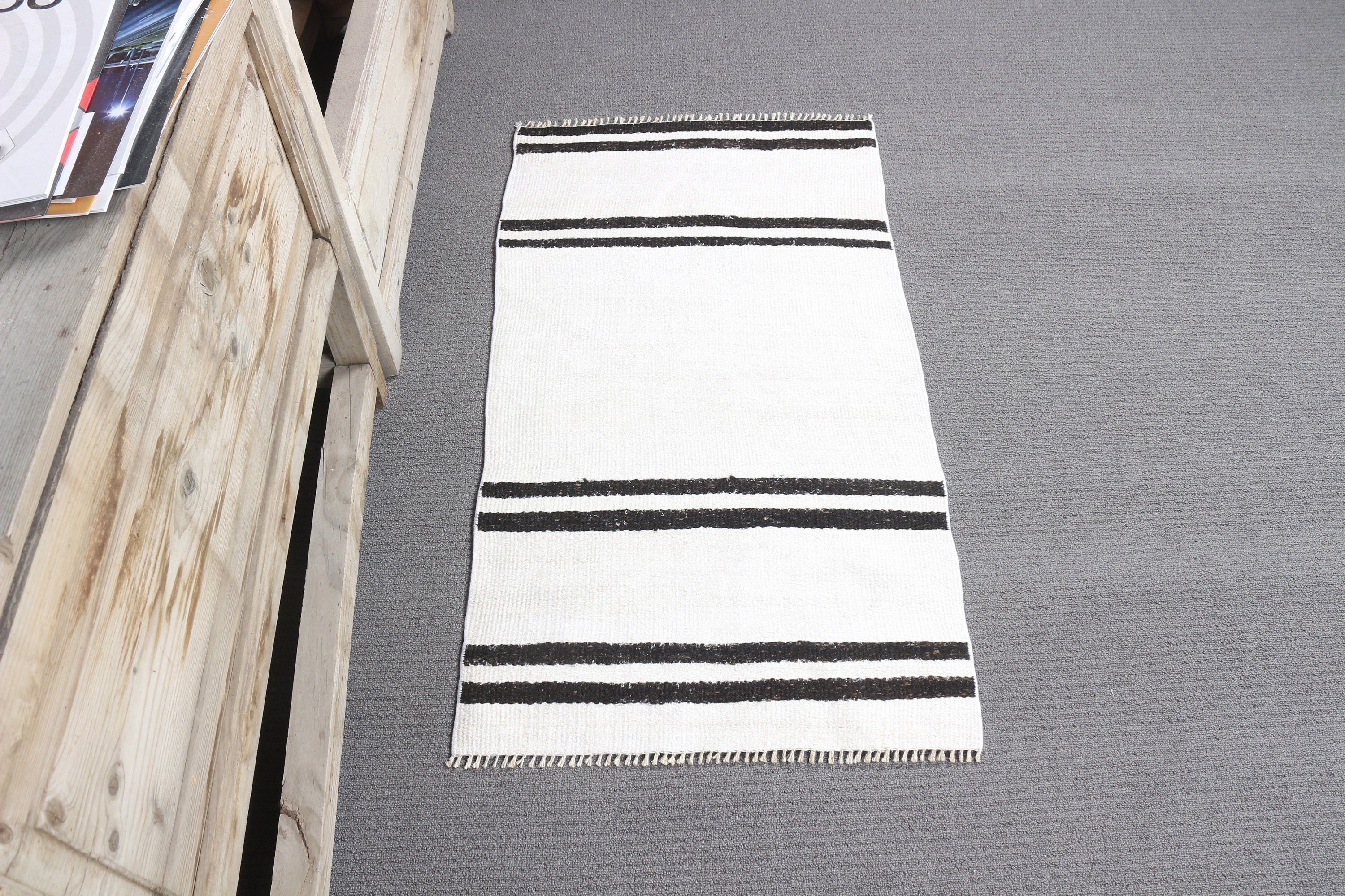 1.8x3.2 ft Small Rug, Pale Rug, Moroccan Rug, Anatolian Rug, Car Mat Rug, Turkish Rugs, Vintage Rug, Bathroom Rug, White Kitchen Rug