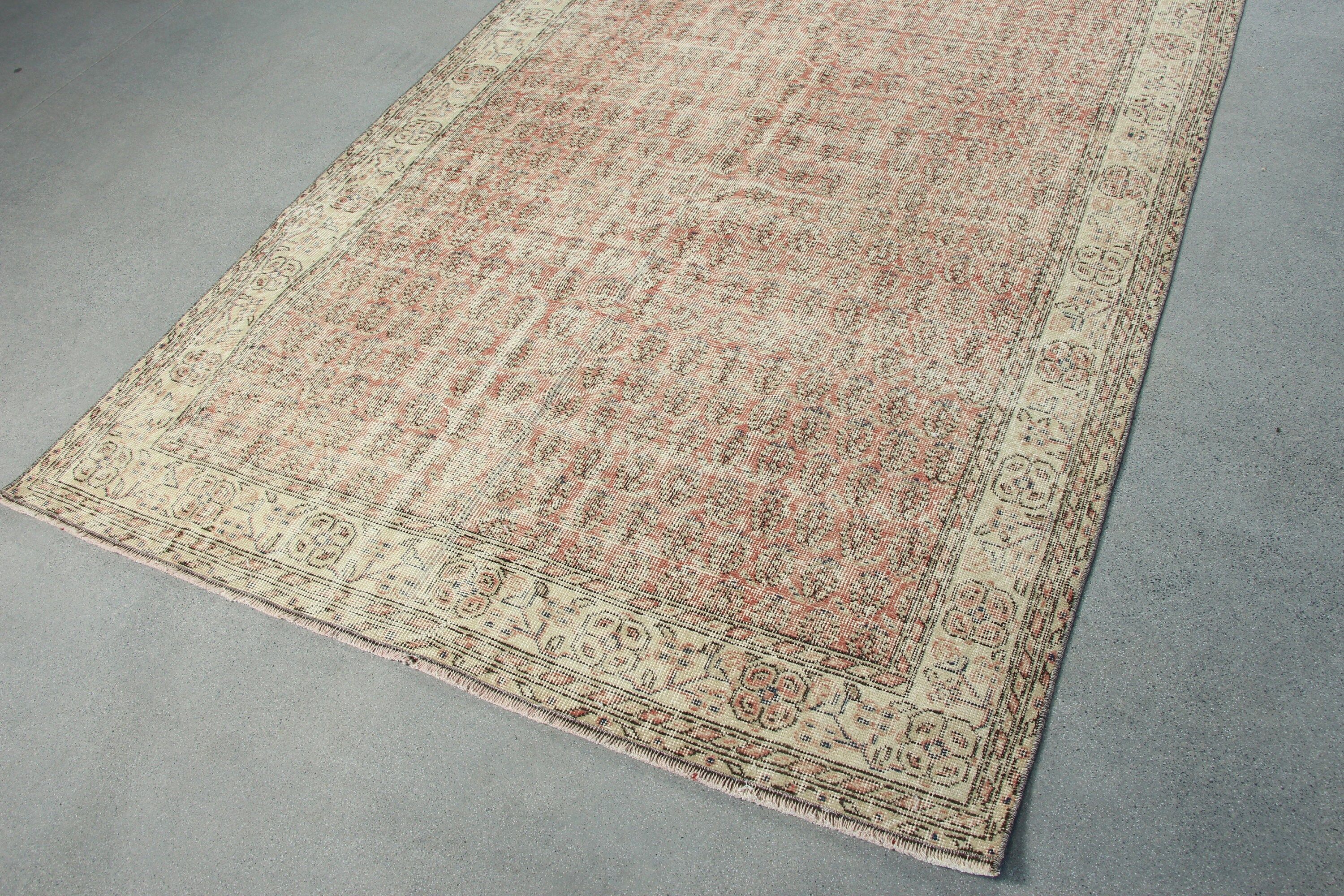 Havalı Halı, Vintage Halı, Türk Halısı, Yün Halılar, Yemek Odası Halıları, 5.2x8.5 ft Büyük Halı, Salon Halısı, Kırmızı Antika Halı, Yemek Odası Halıları