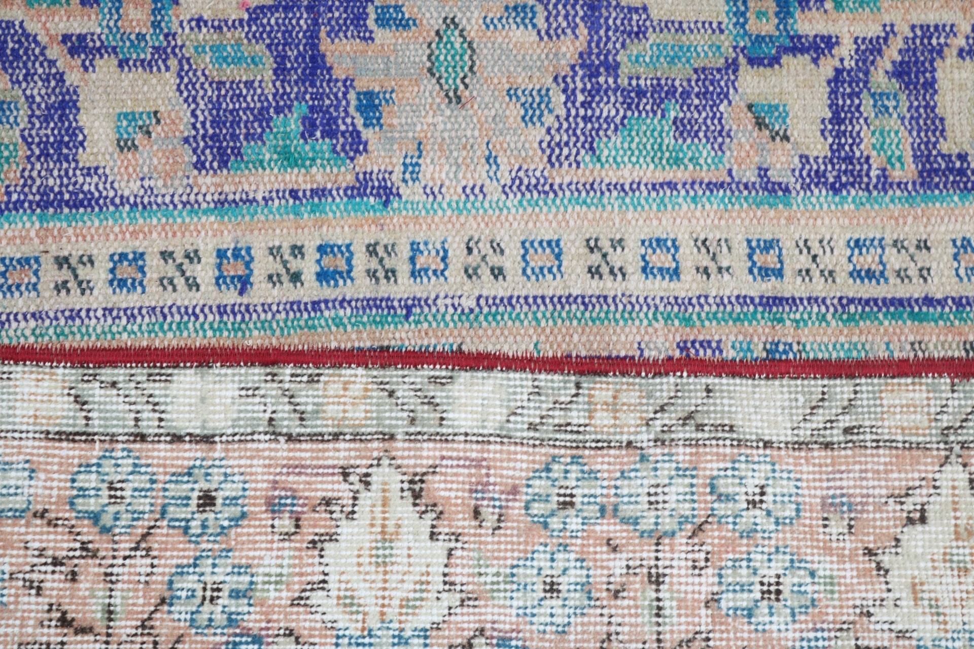 Wall Hanging Rugs, Vintage Rug, Turkish Rugs, Antique Rugs, Boho Rugs, Bath Rugs, 1.7x3.7 ft Small Rugs, Blue Anatolian Rugs, Luxury Rugs