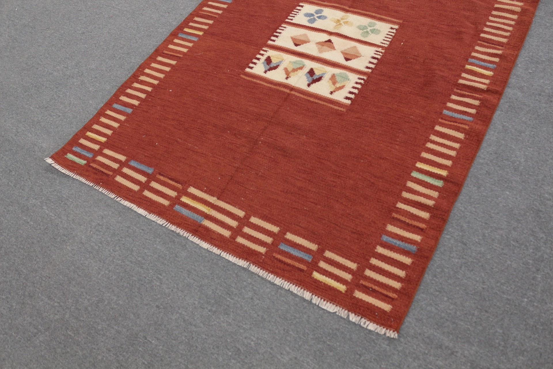 Kahverengi Yün Kilim, Türk Kilim, Antik Kilim, Ev Kilim, Antre Kilim, Yatak odası Kilim, 133x180 cm Oturma odası Kilim, Yemek odası Kilim