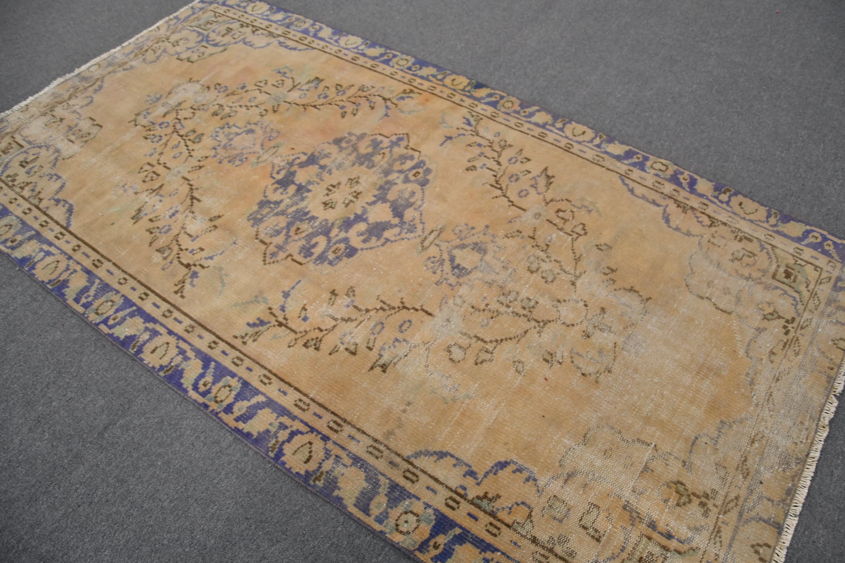 Yer Halısı, Mutfak Halıları, Oturma Odası Halıları, Kahverengi Ev Dekor Halısı, Vintage Halı, Boho Halısı, Türk Halısı, 4.2x7.8 ft Alan Halısı, Fas Halısı