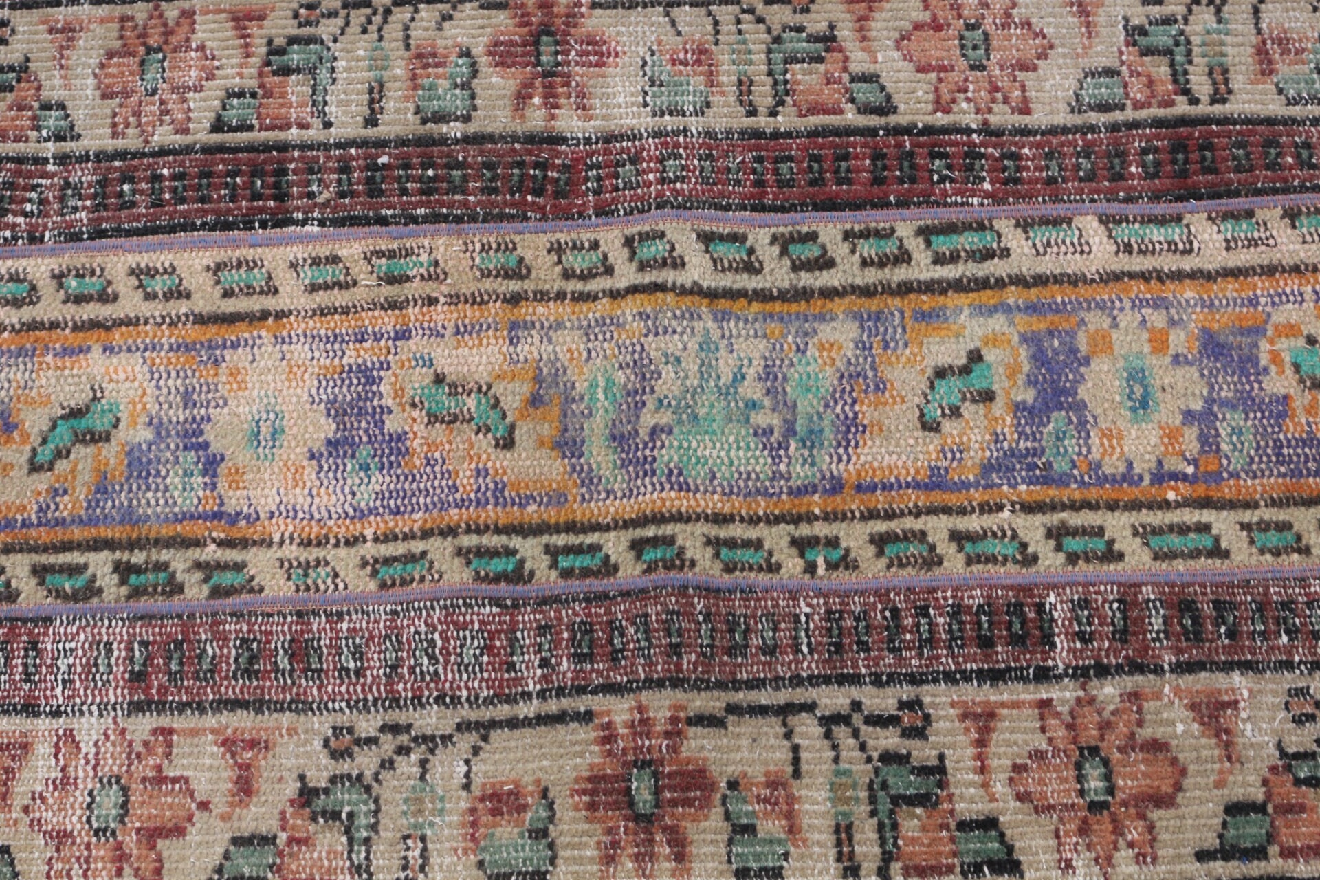 Vintage Rug, 2.1x5.5 ft Runner Rugs, Outdoor Rug, Anatolian Rug, Turkish Rug, Oriental Rug, Orange Bedroom Rug, Rugs for Stair, Hallway Rug