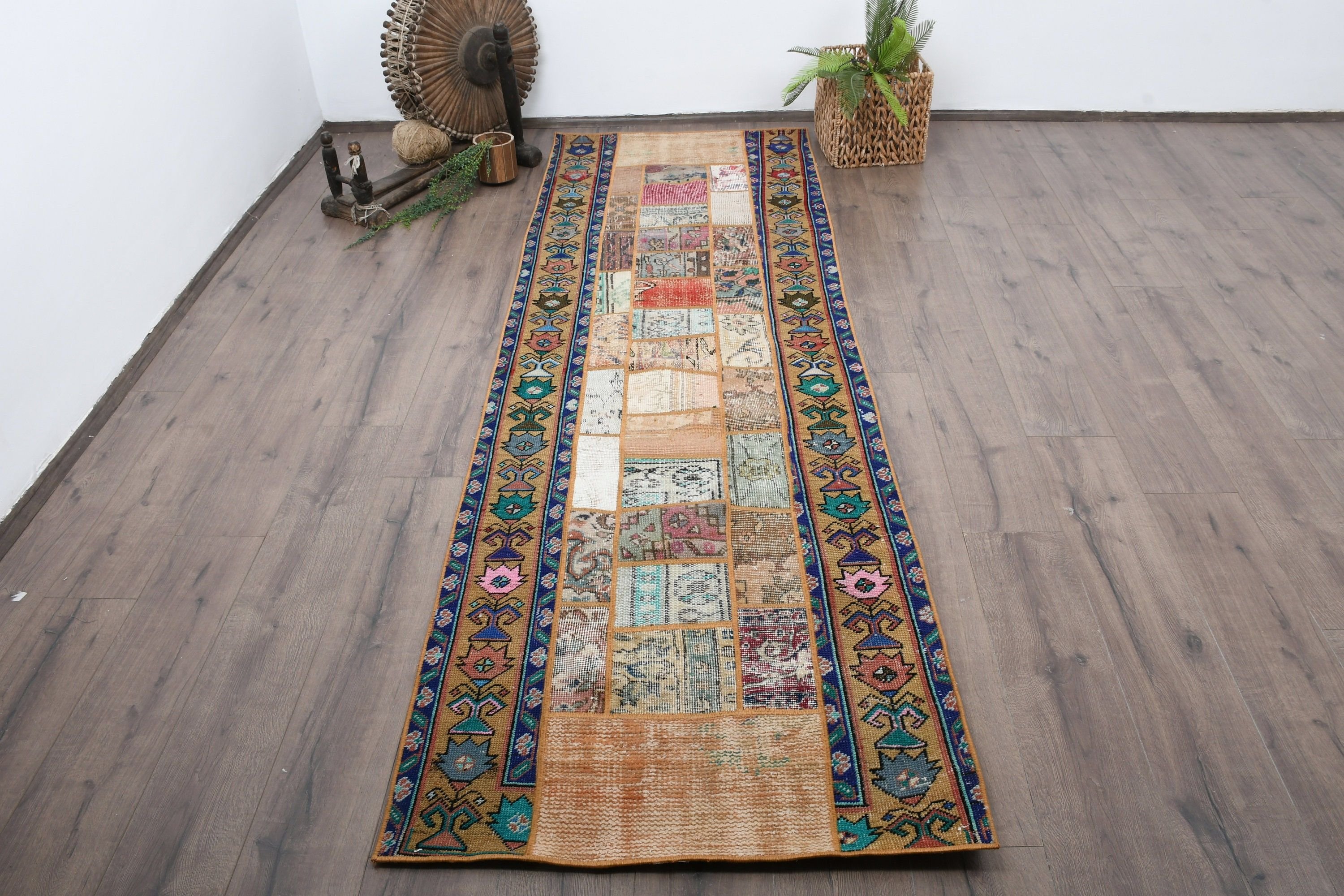 Turkish Rug, Aztec Rugs, Antique Rugs, Hallway Rugs, Oriental Rugs, Vintage Rug, 2.9x8.9 ft Runner Rug, Rainbow Floor Rug, Corridor Rug
