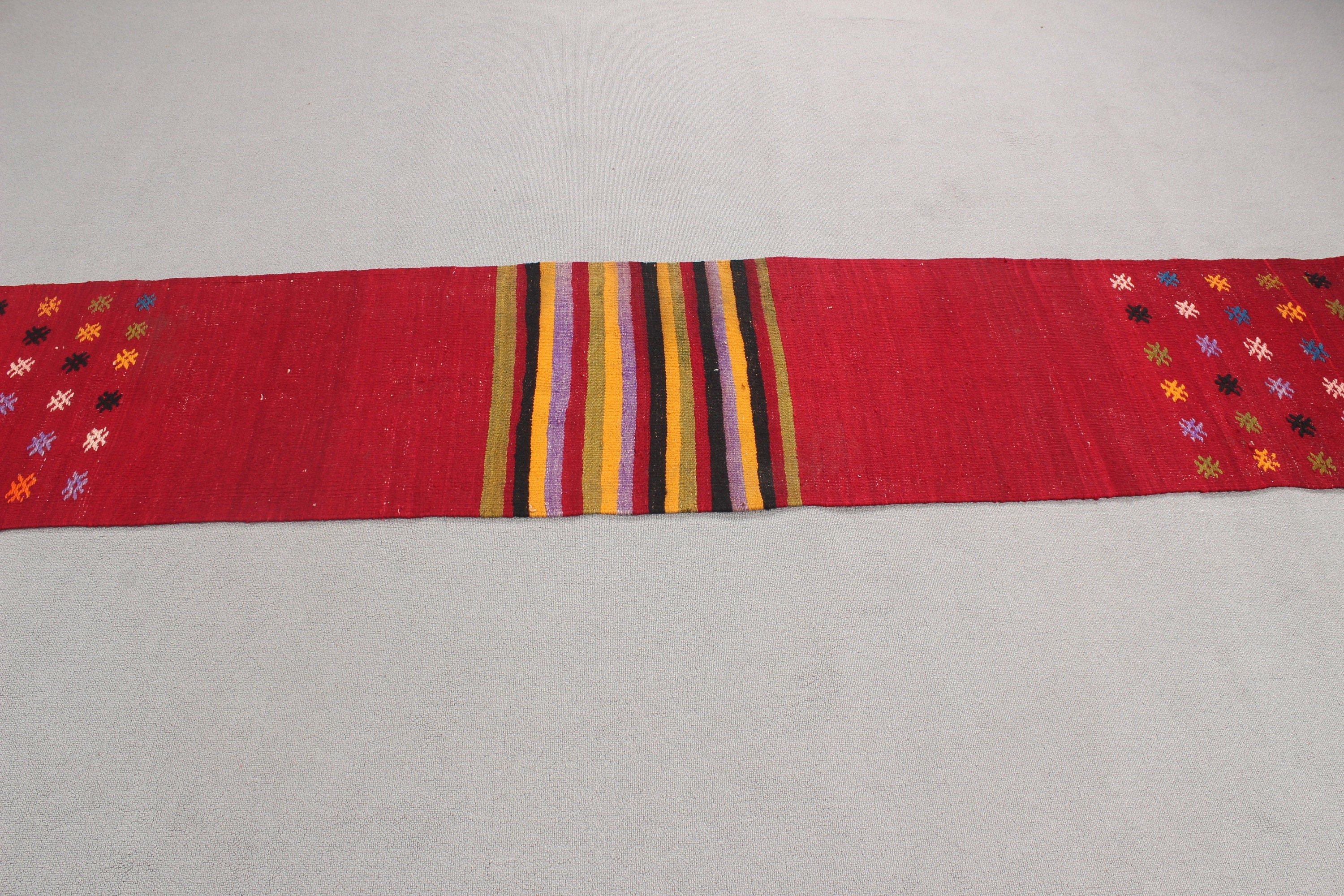 Egzotik Halı, Vintage Halı, Kilim, Vintage Runner Halıları, Türk Halısı, 1.7x8.3 ft Runner Halısı, Anadolu Halısı, Lüks Halılar, Kırmızı El Dokuma Halılar