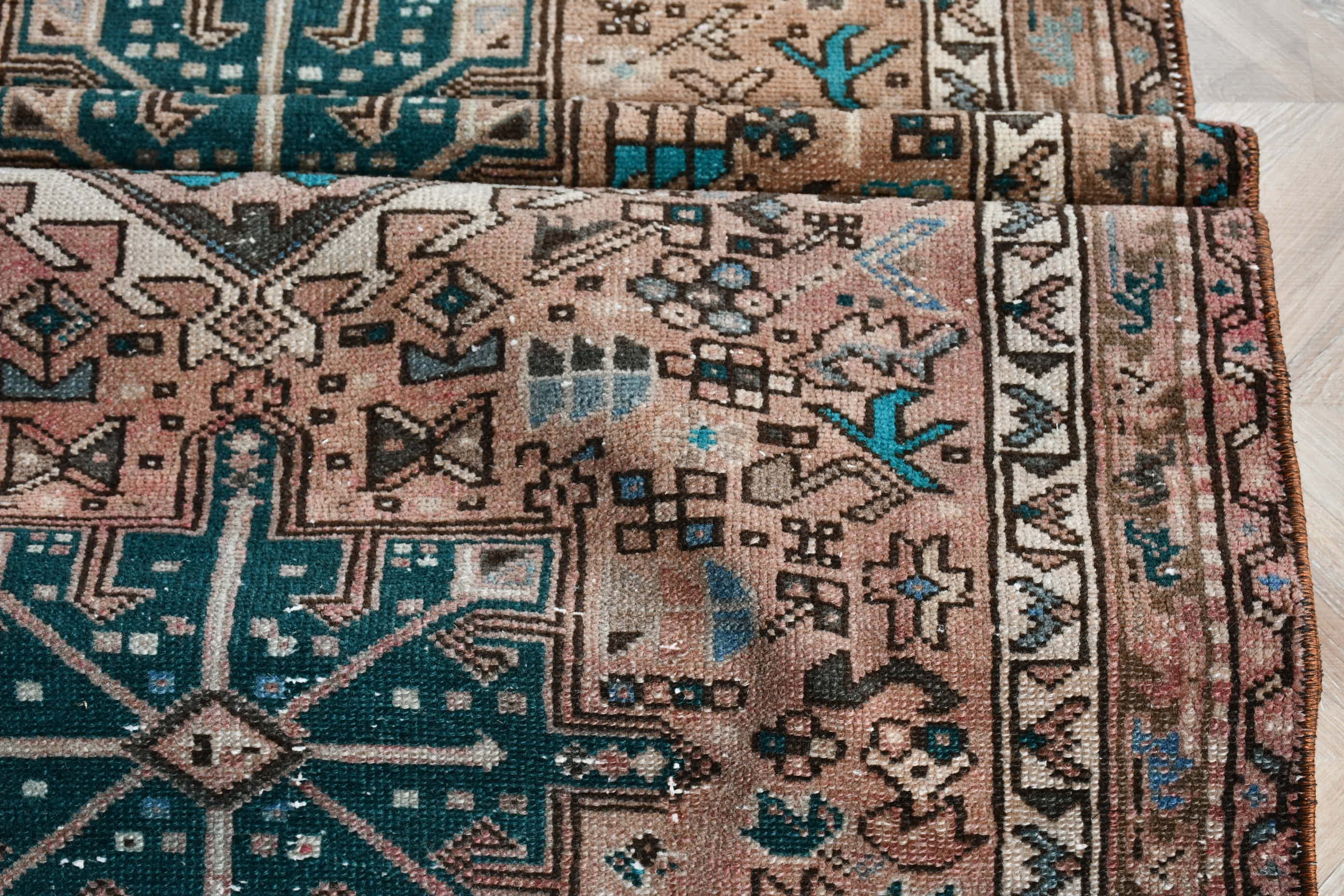 Turkish Rug, Stair Rugs, Kitchen Rugs, Cute Rug, Vintage Rug, 3.4x14 ft Runner Rugs, Brown Anatolian Rug, Bedroom Rugs, Antique Rug
