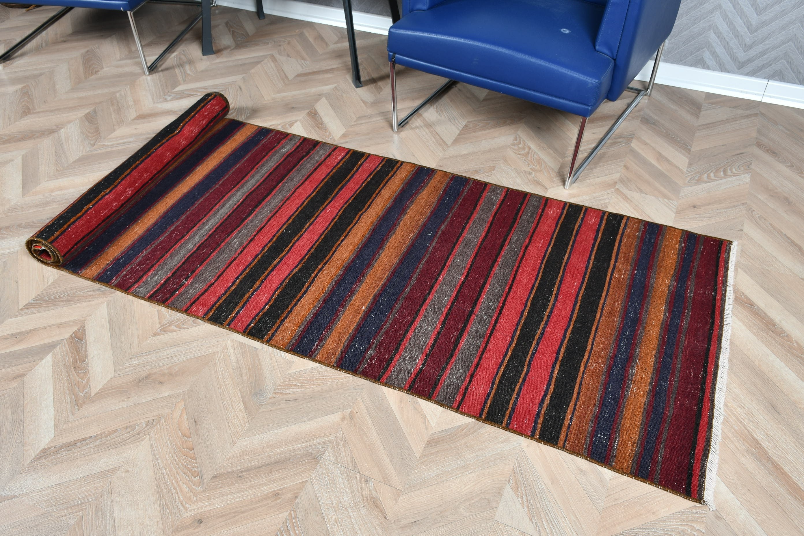 Mutfak Halısı, Merdiven Halıları, Ev Dekorasyonu Halısı, Vintage Halılar, Siyah Yatak Odası Halısı, Kilim, 2.8x11.5 ft Yolluk Halıları, Türk Halısı