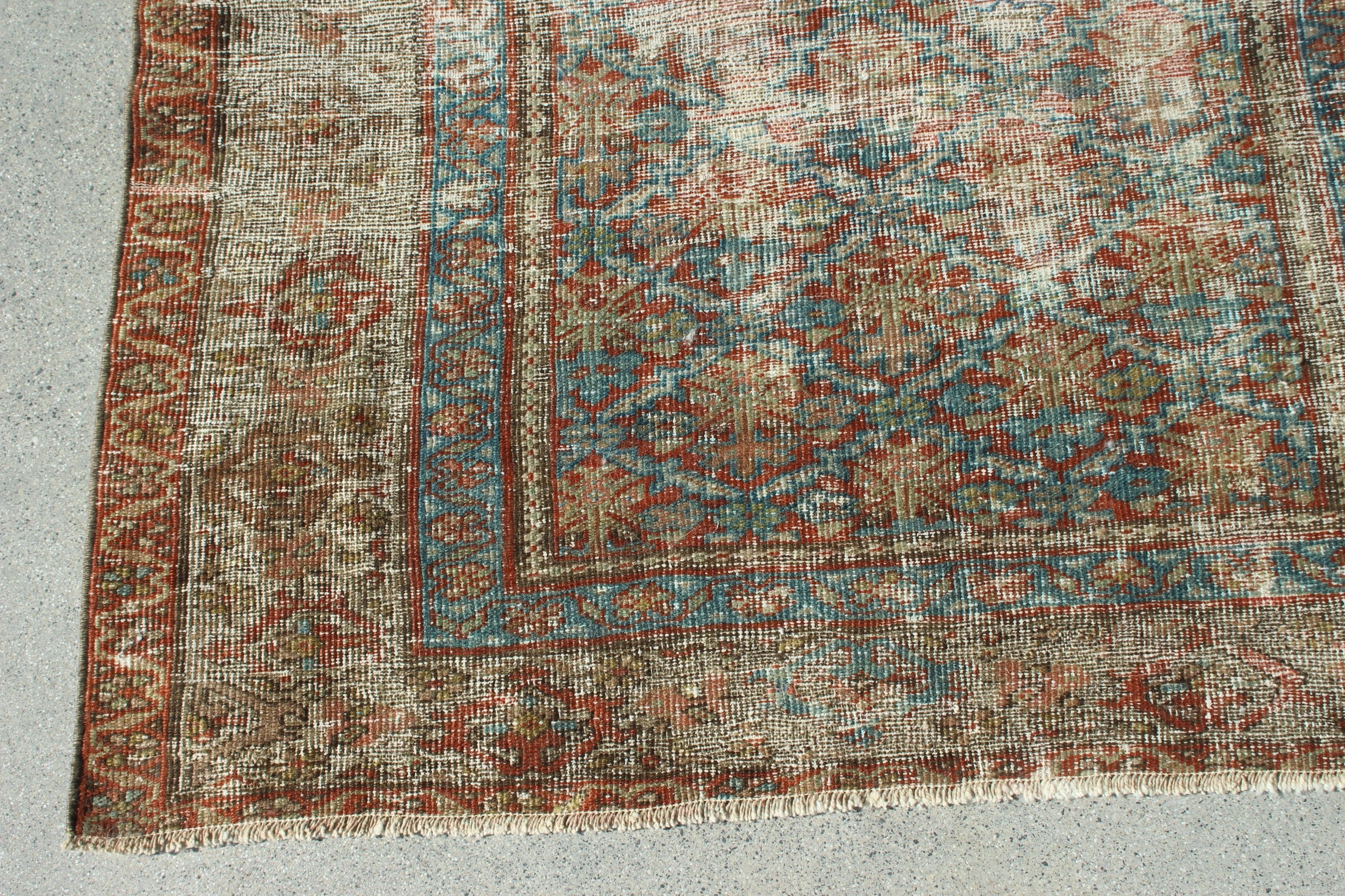 Bohemian Rug, Anatolian Rugs, Turkish Rugs, Vintage Rug, 3.4x6.5 ft Accent Rug, Vintage Accent Rug, Oushak Rugs, Brown Boho Rug, Entry Rug