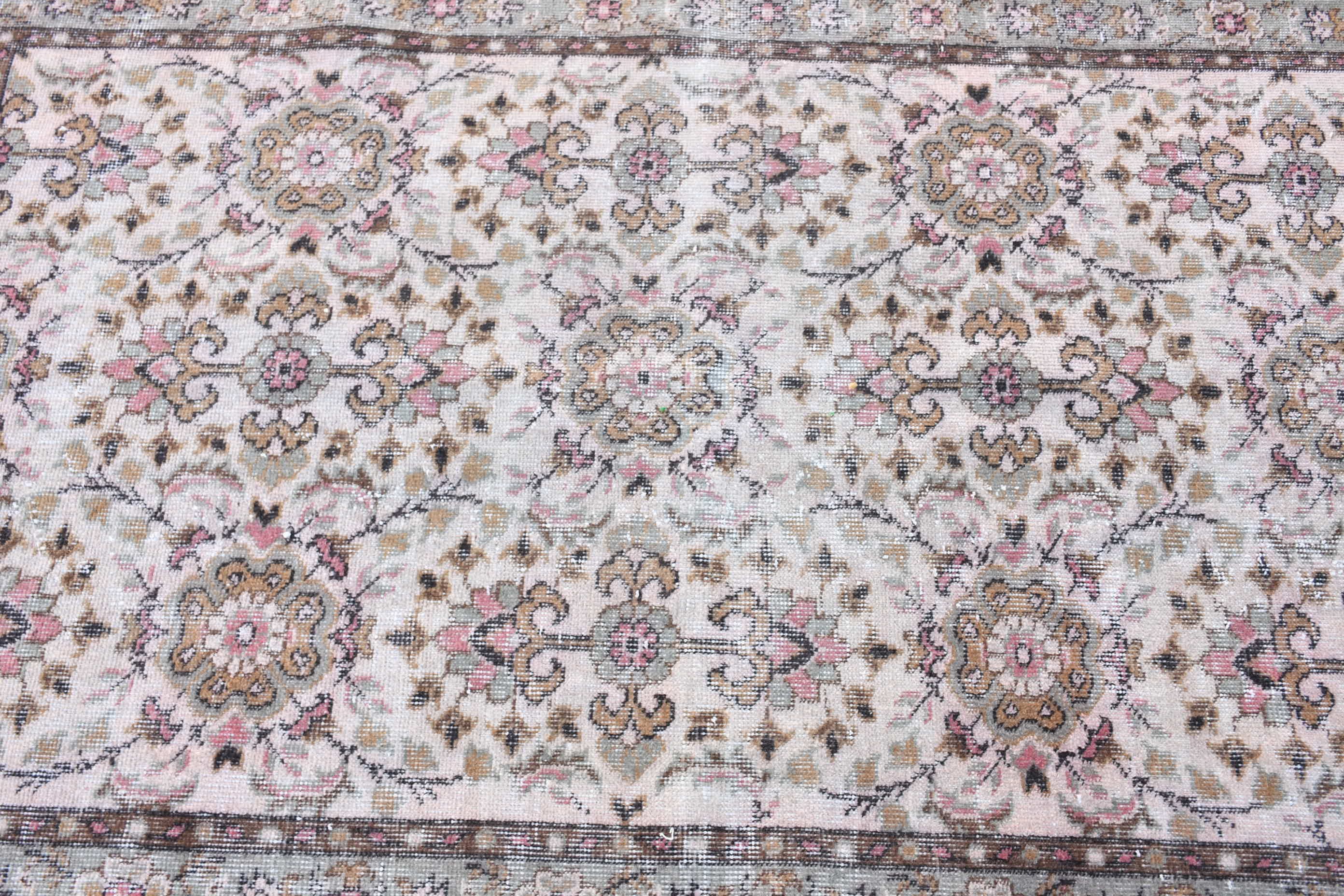 Oturma Odası Halıları, Antika Halı, Pembe Oryantal Halı, Vintage Halı, 3,9x6,4 ft Alan Halıları, Yatak Odası Halıları, Oushak Halısı, Türk Halısı, Yer Halısı