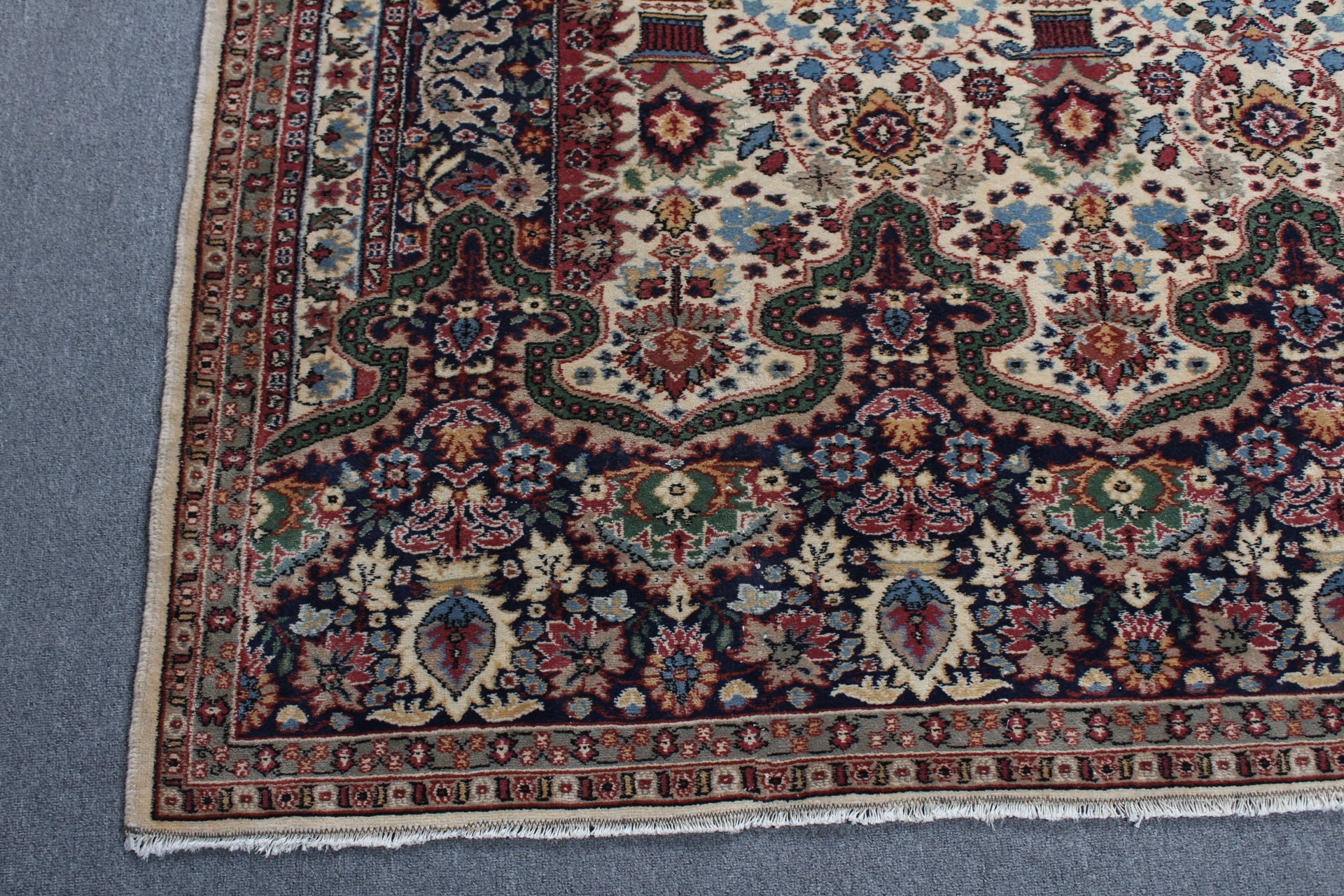 Oturma Odası Halıları, Sanat Halısı, 6.8x10.3 ft Büyük Boy Halı, Vintage Halı, Türk Halıları, Yemek Odası Halısı, Oushak Halısı, Bej Yer Halısı, Yatak Odası Halısı