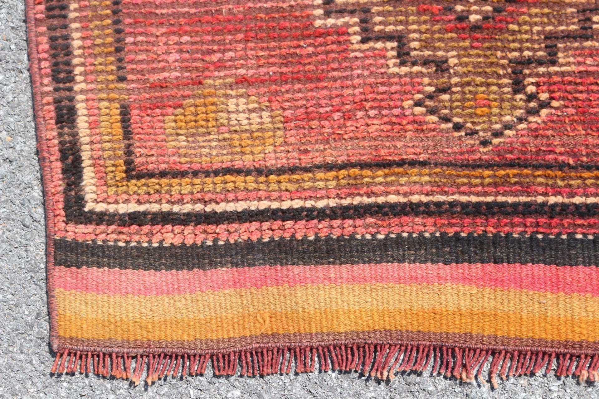 Turkish Rug, Rugs for Stair, Cool Rug, Red Floor Rugs, 2.8x11.9 ft Runner Rugs, Stair Rug, Home Decor Rug, Hallway Rug, Vintage Rug