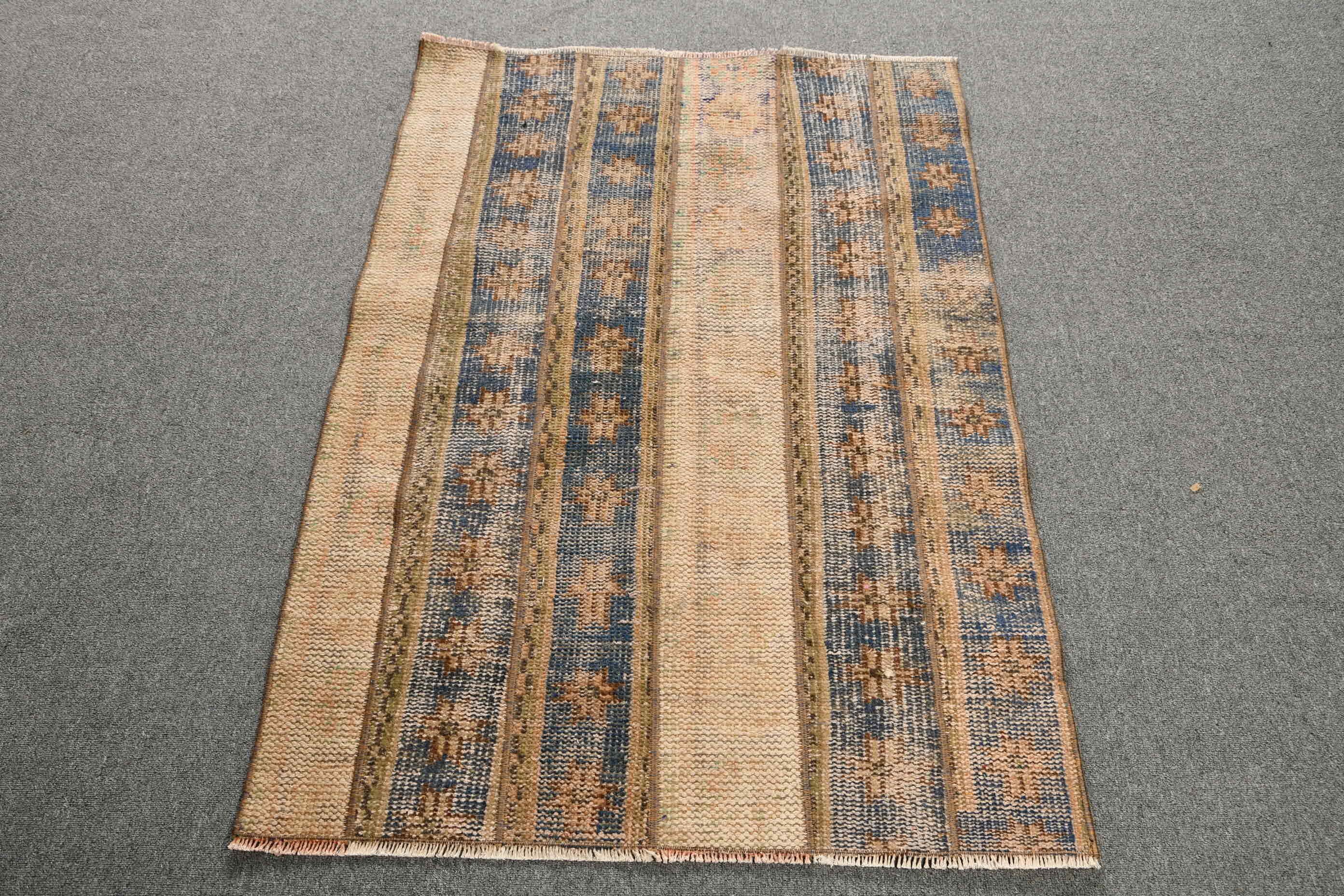 Turkish Rug, Beige Home Decor Rug, Vintage Rugs, Rugs for Entry, Floor Rugs, Home Decor Rug, Bedroom Rug, 3.4x4.7 ft Accent Rugs, Entry Rug