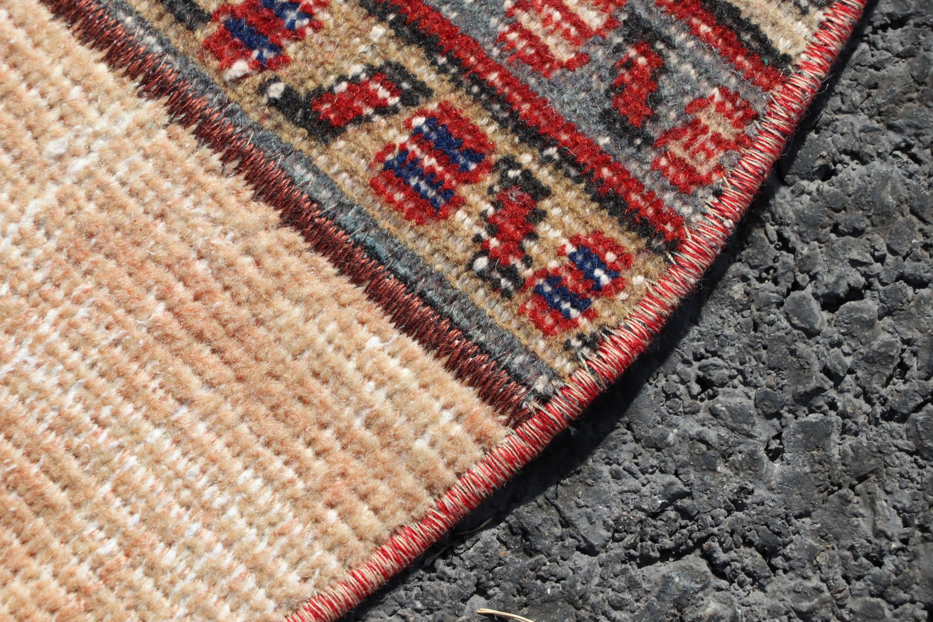 2.3x2.3 ft Small Rug, Floor Rug, Entry Rug, Beige Antique Rugs, Wall Hanging Rug, Rugs for Car Mat, Antique Rug, Vintage Rug, Turkish Rug