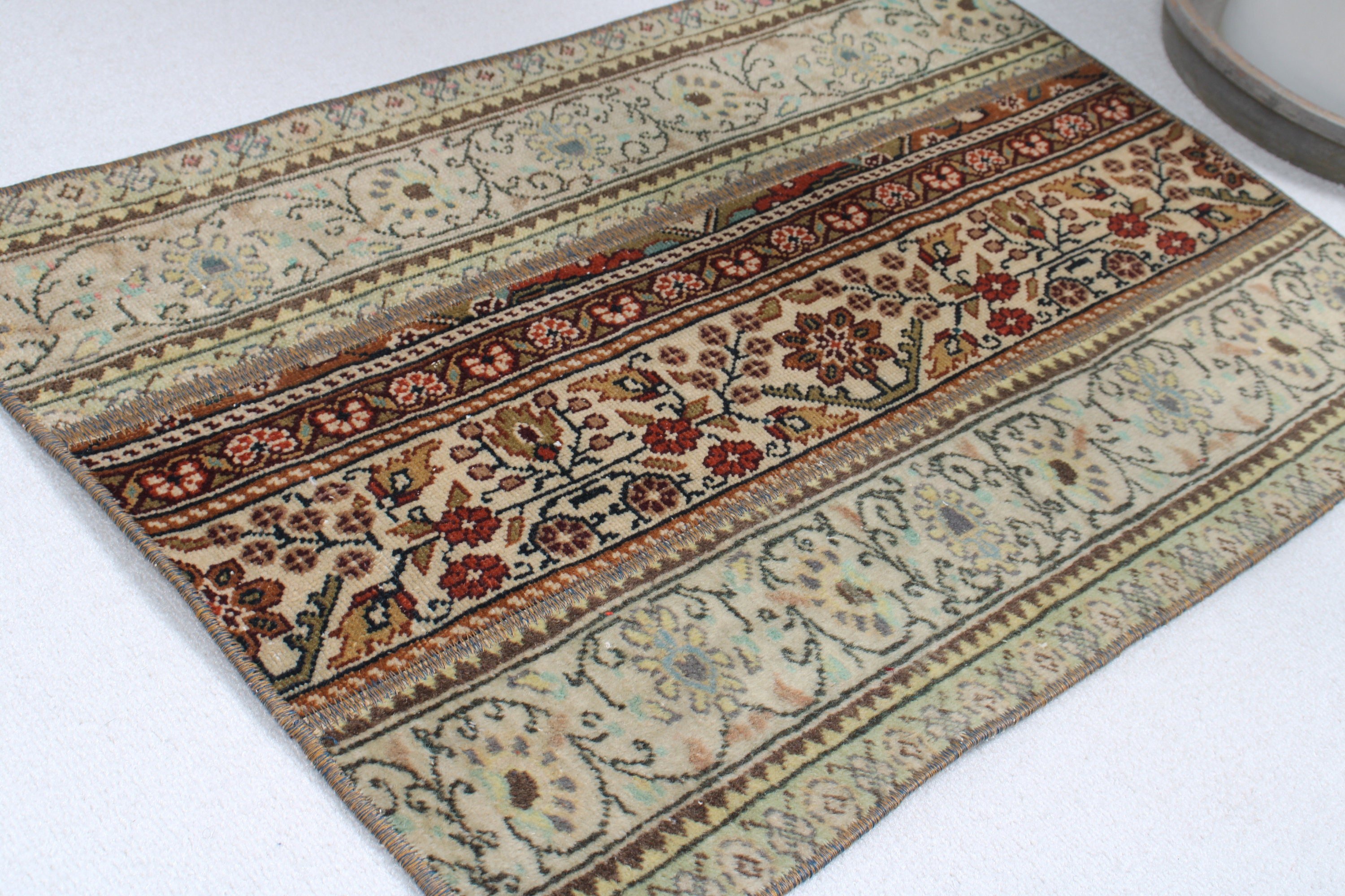 Outdoor Rug, Wool Rug, Turkish Rugs, 1.8x2.9 ft Small Rug, Wall Hanging Rug, Green Floor Rug, Car Mat Rug, Oriental Rugs, Vintage Rugs