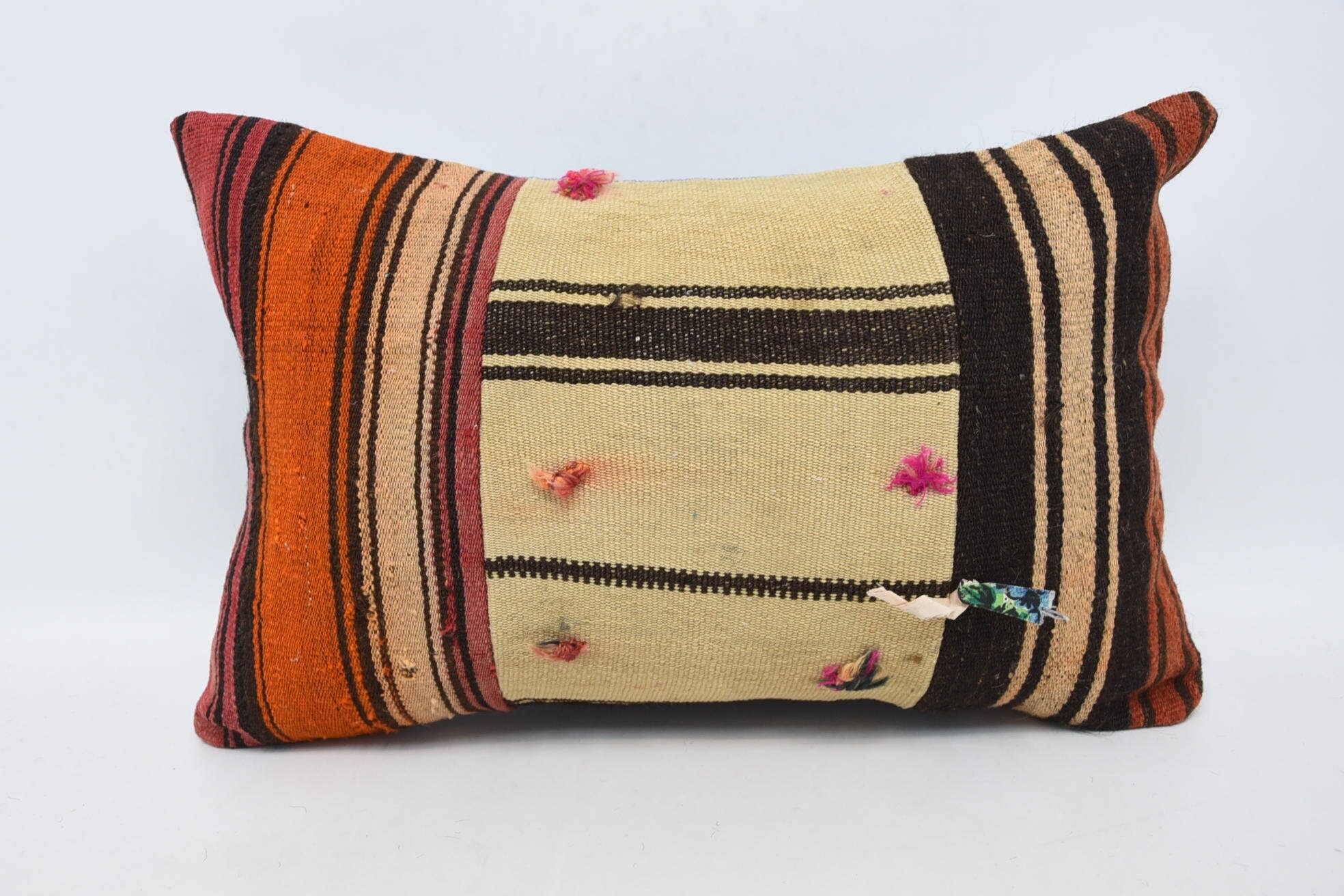 Vintage Pillow, Living Room Throw Cushion Cover, 16"x24" Beige Cushion Cover, Aesthetic Pillow Sham, Gift Pillow, Pillow for Sofa