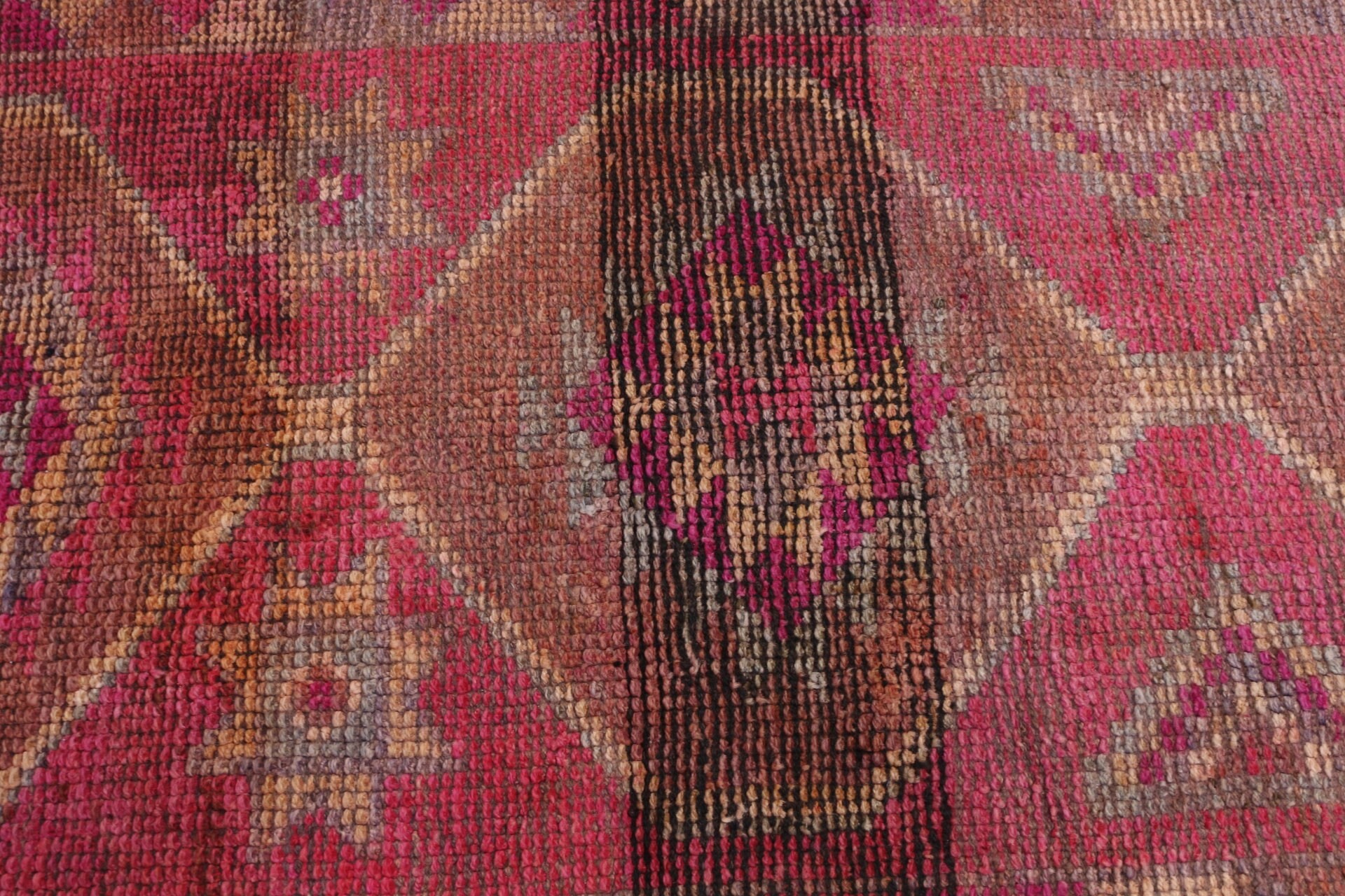 Rugs for Corridor, Bedroom Rug, Pink Antique Rugs, Handwoven Rug, 3x10.2 ft Runner Rug, Vintage Rug, Turkish Rug, Hallway Rug